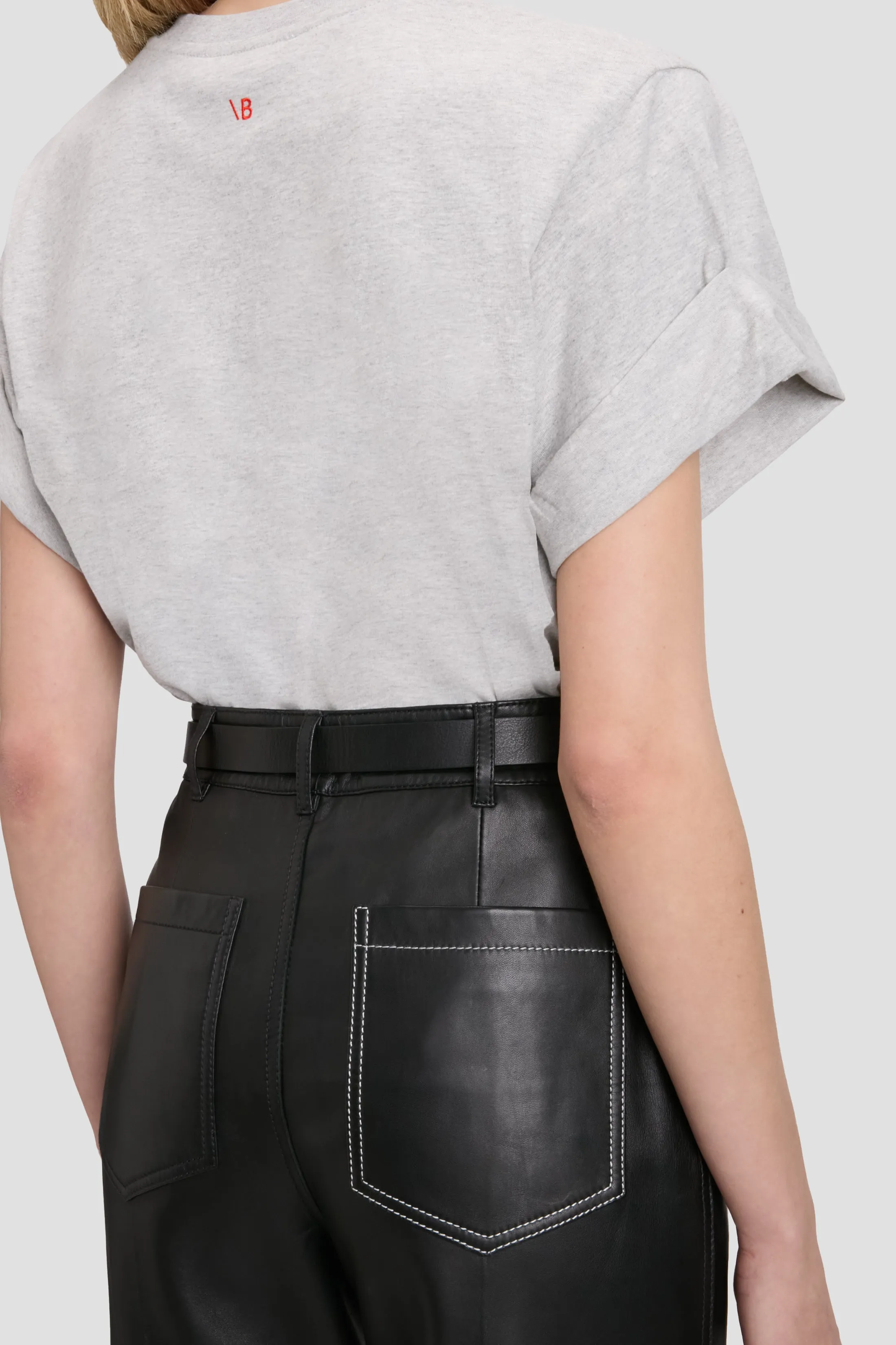 Tilly T-Shirt In Grey Marl sold by Victoria Beckham product image thumbnail 4