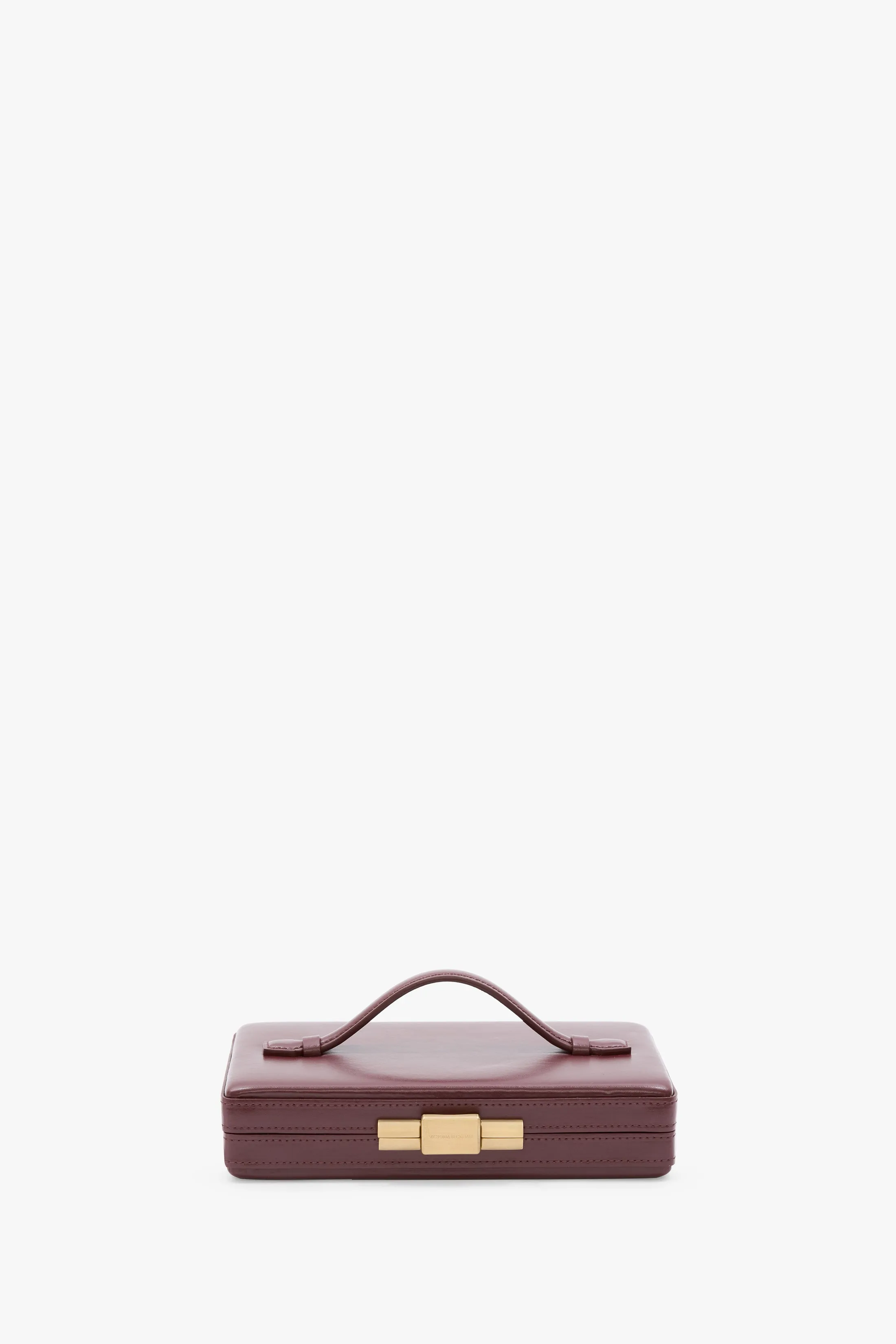 Box Clutch In Burgundy Leather sold by Victoria Beckham