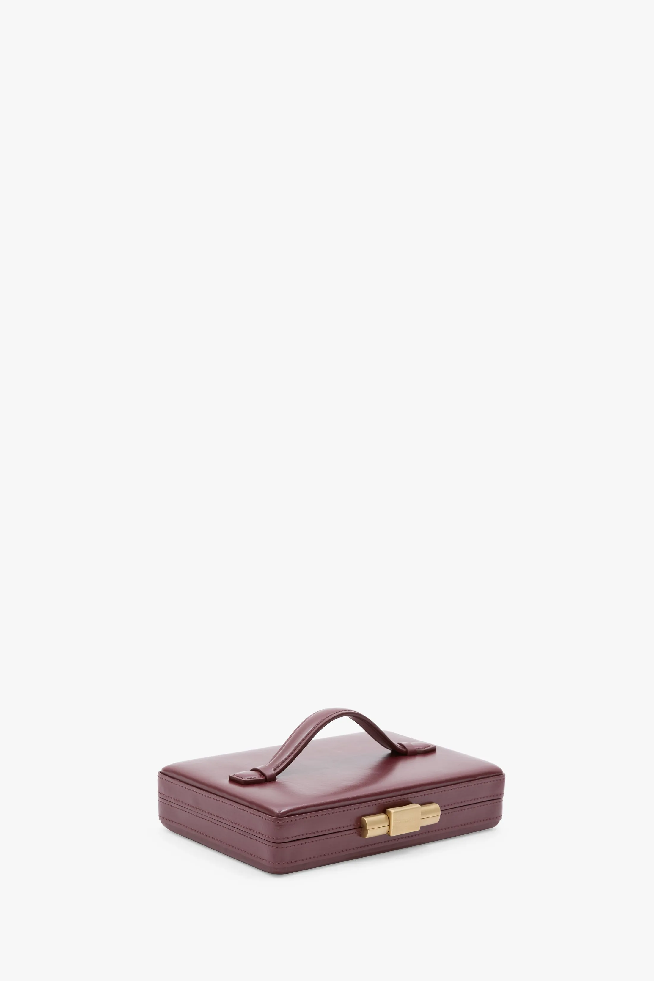 Box Clutch In Burgundy Leather sold by Victoria Beckham product image thumbnail 3