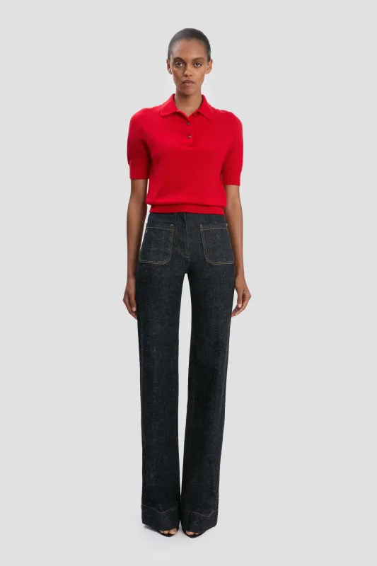 Polo Top In Cardinal Red sold by Victoria Beckham