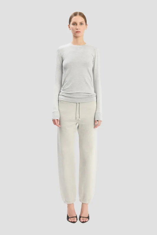 Long Sleeve Tee In Grey Marl sold by Victoria Beckham