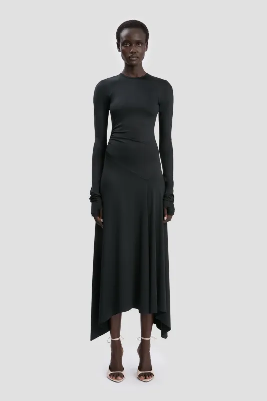 Midi Dress In Black sold by Victoria Beckham