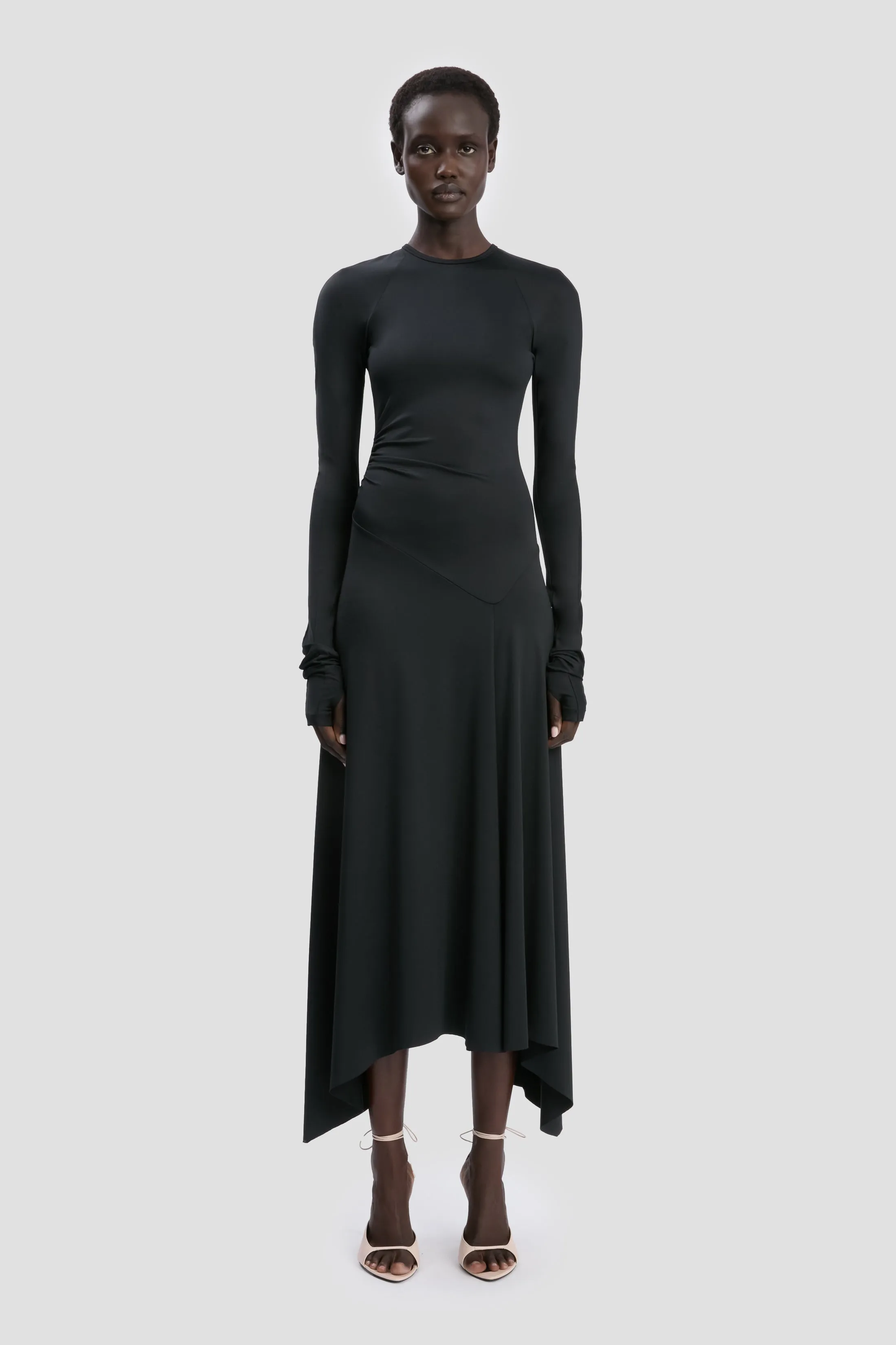 Midi Dress In Black sold by Victoria Beckham