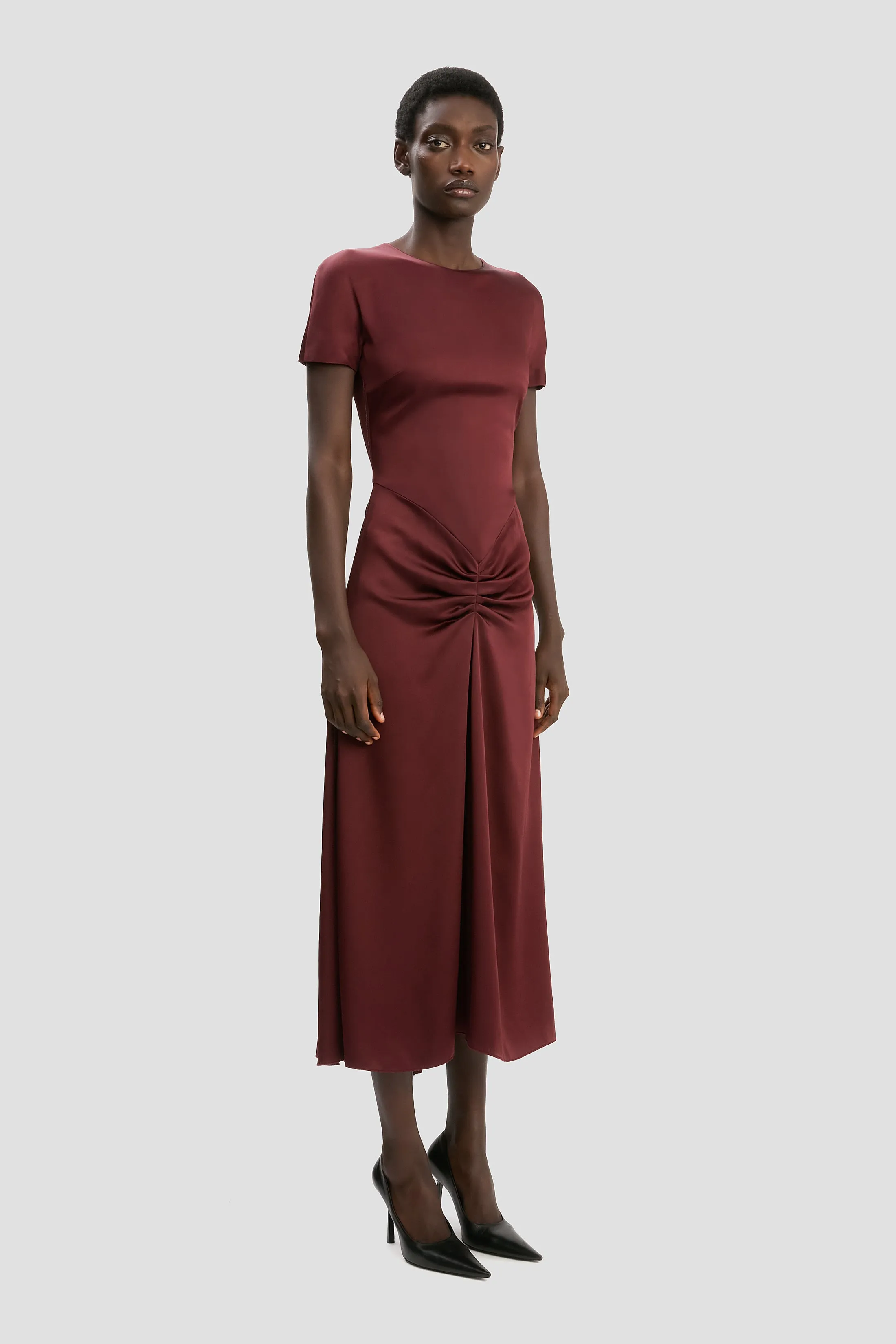 Blaire Midi Dress In Cinnabar Red sold by Victoria Beckham product image thumbnail 2