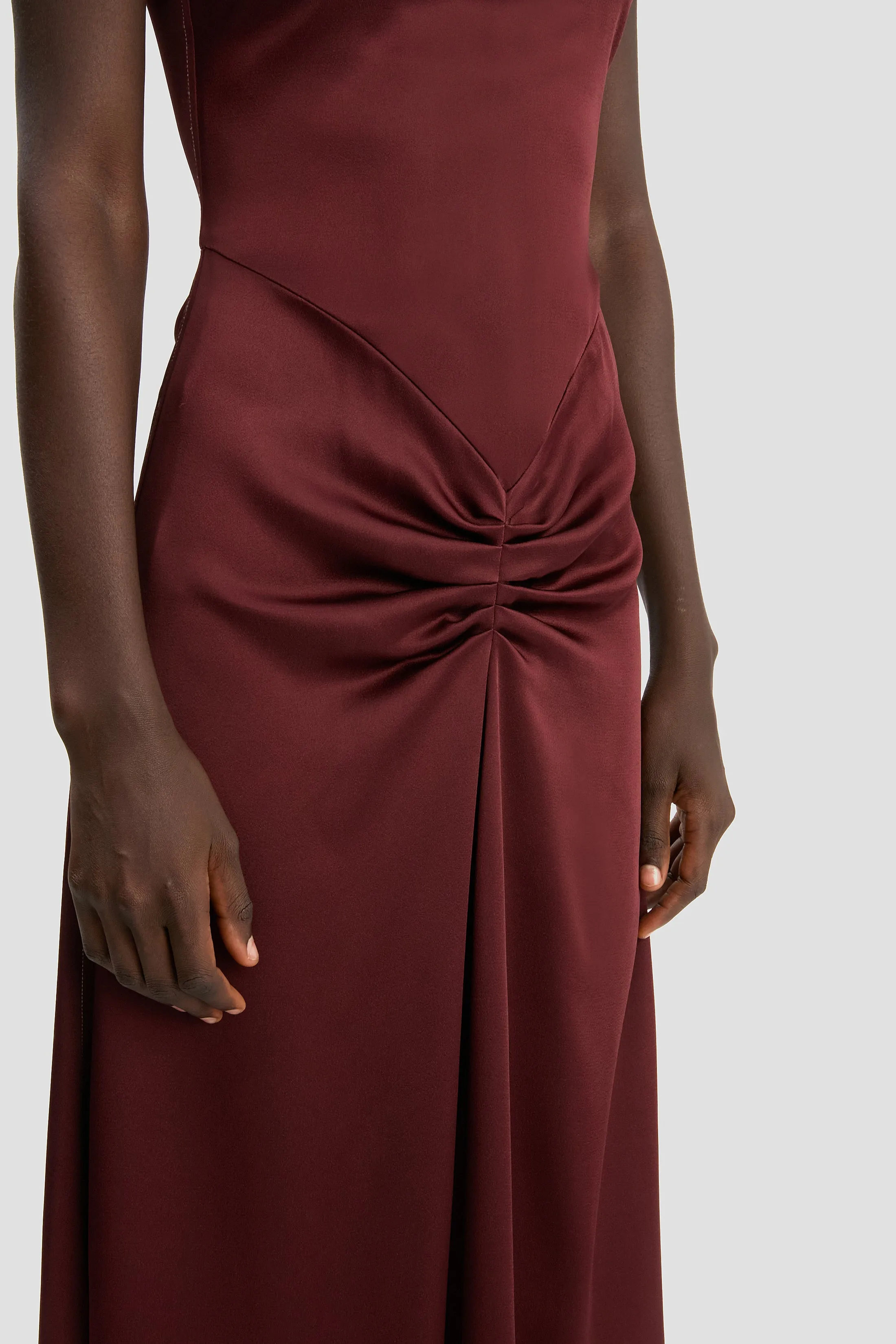 Blaire Midi Dress In Cinnabar Red sold by Victoria Beckham product image thumbnail 3