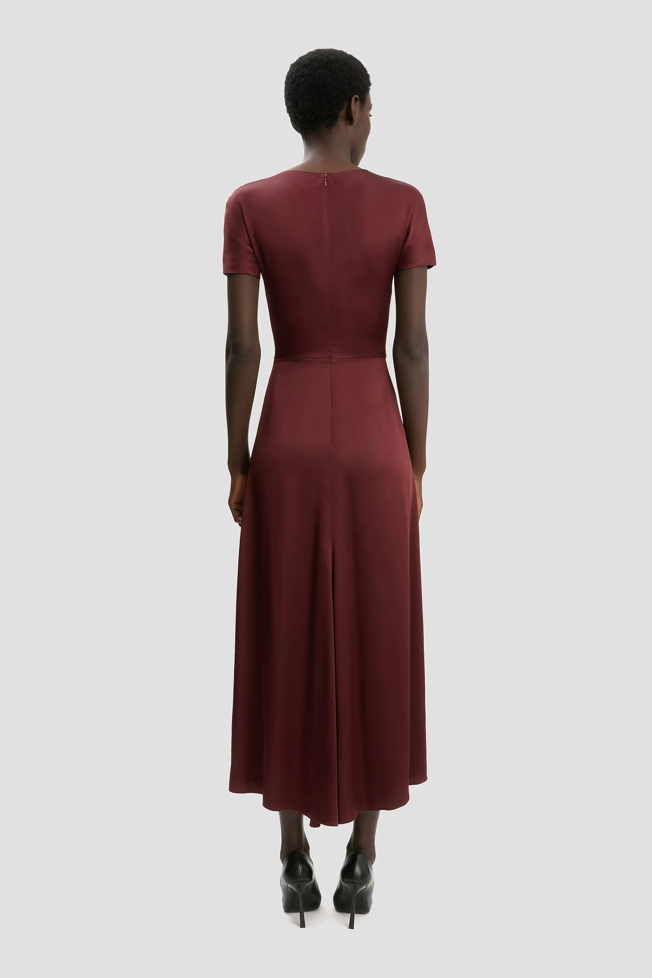 Blaire Midi Dress In Cinnabar Red sold by Victoria Beckham product image thumbnail 4