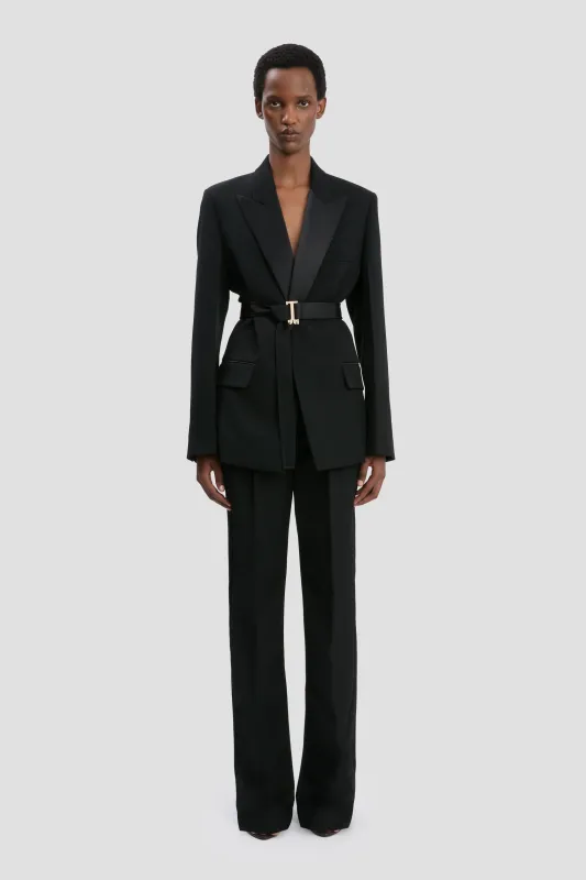 Belted Tailored Jacket In Black sold by Victoria Beckham