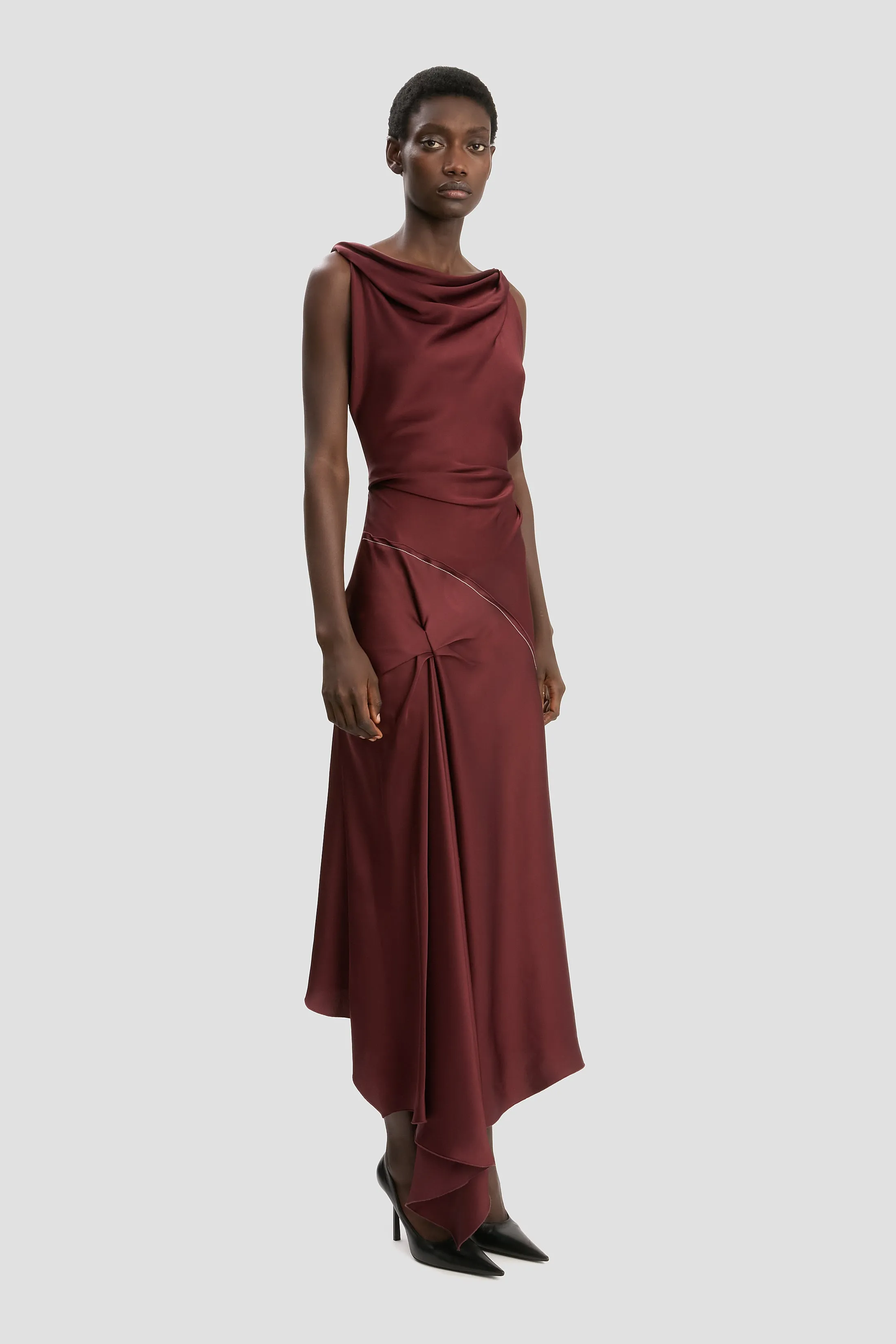 Posy Midi Dress In Cinnabar Red sold by Victoria Beckham product image thumbnail 2