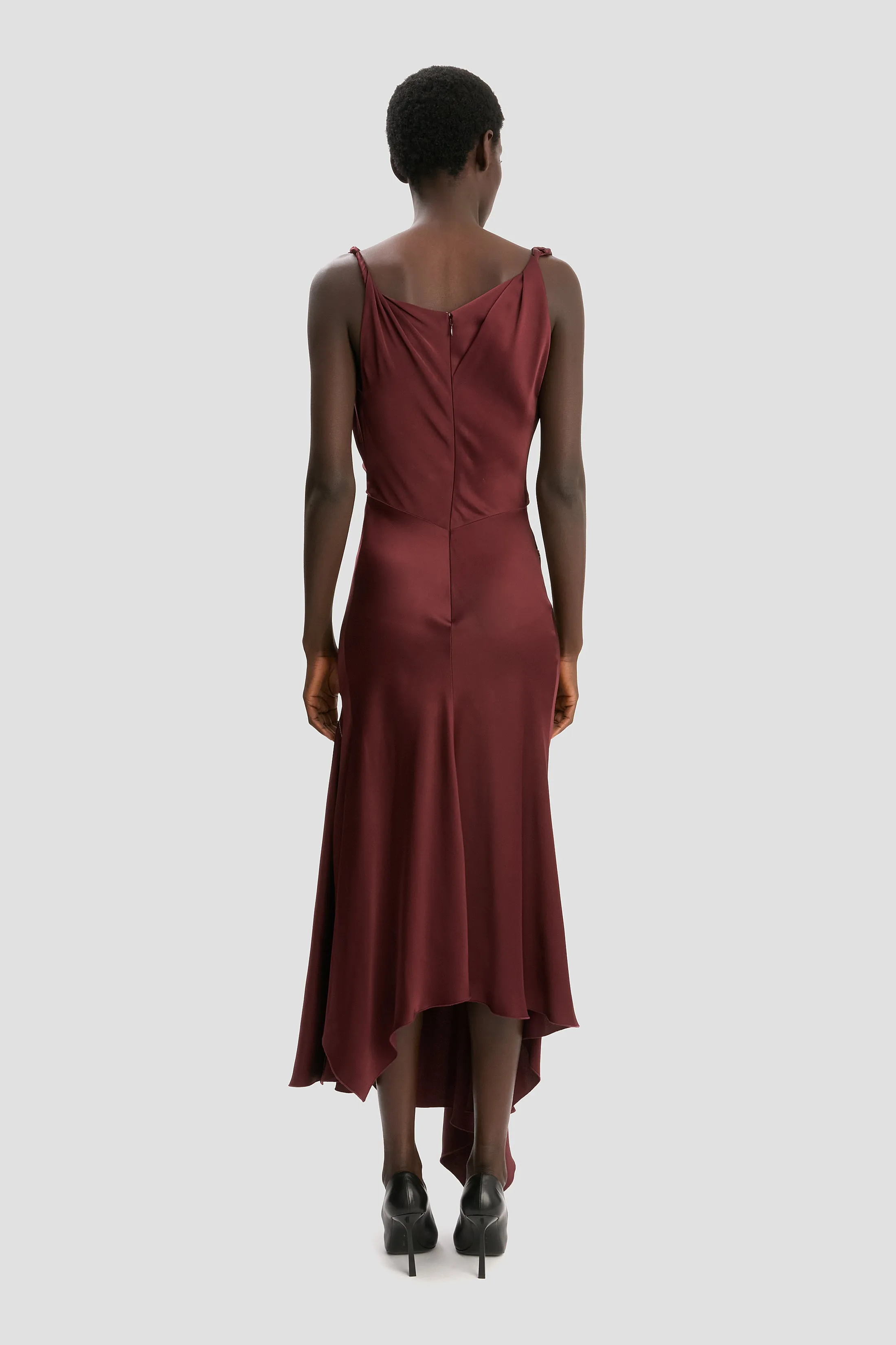 Posy Midi Dress In Cinnabar Red sold by Victoria Beckham product image thumbnail 4