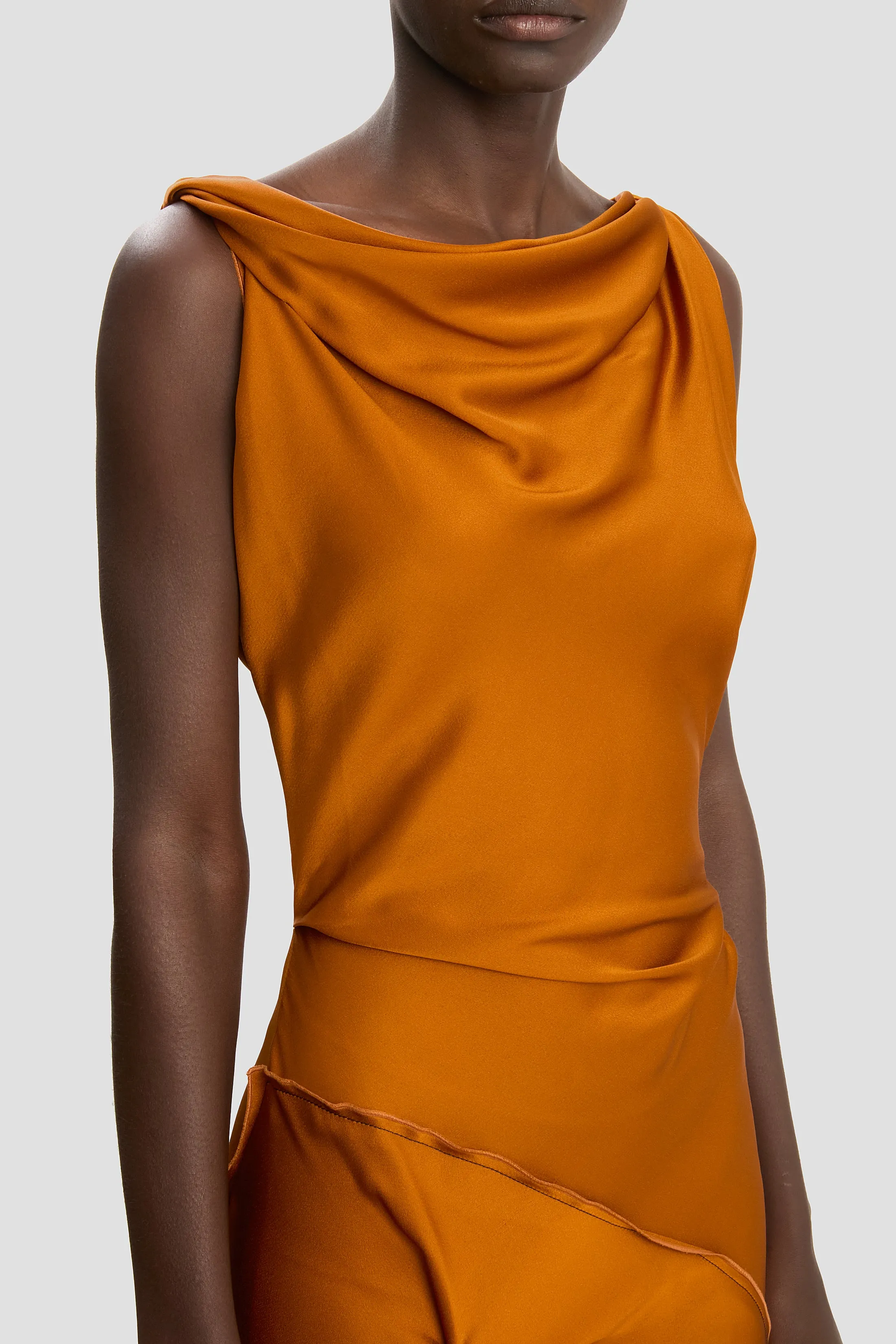 Posy Midi Dress In Bronze sold by Victoria Beckham product image thumbnail 3