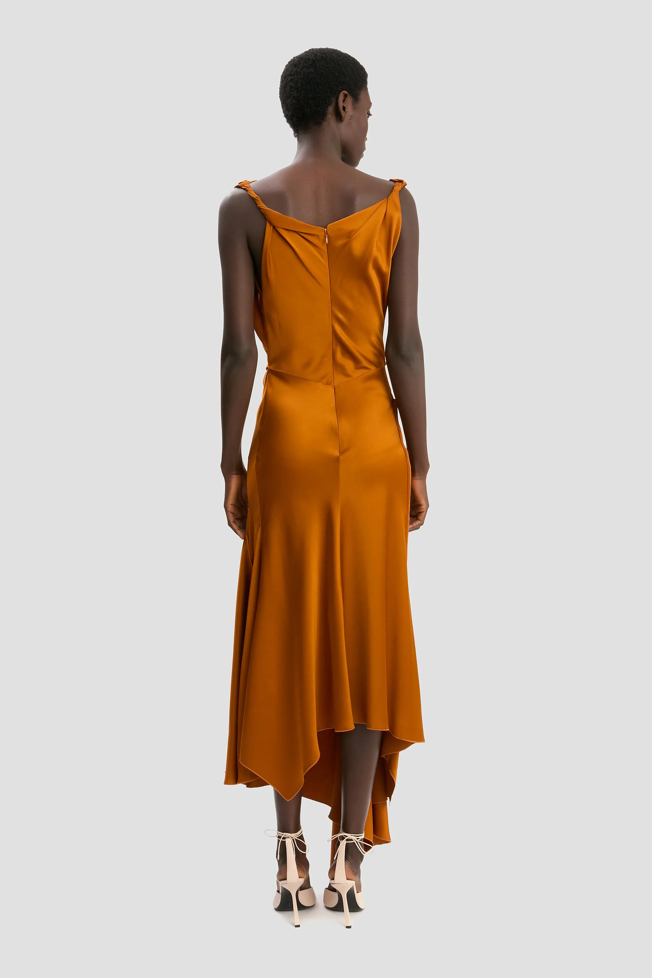 Posy Midi Dress In Bronze sold by Victoria Beckham product image thumbnail 4