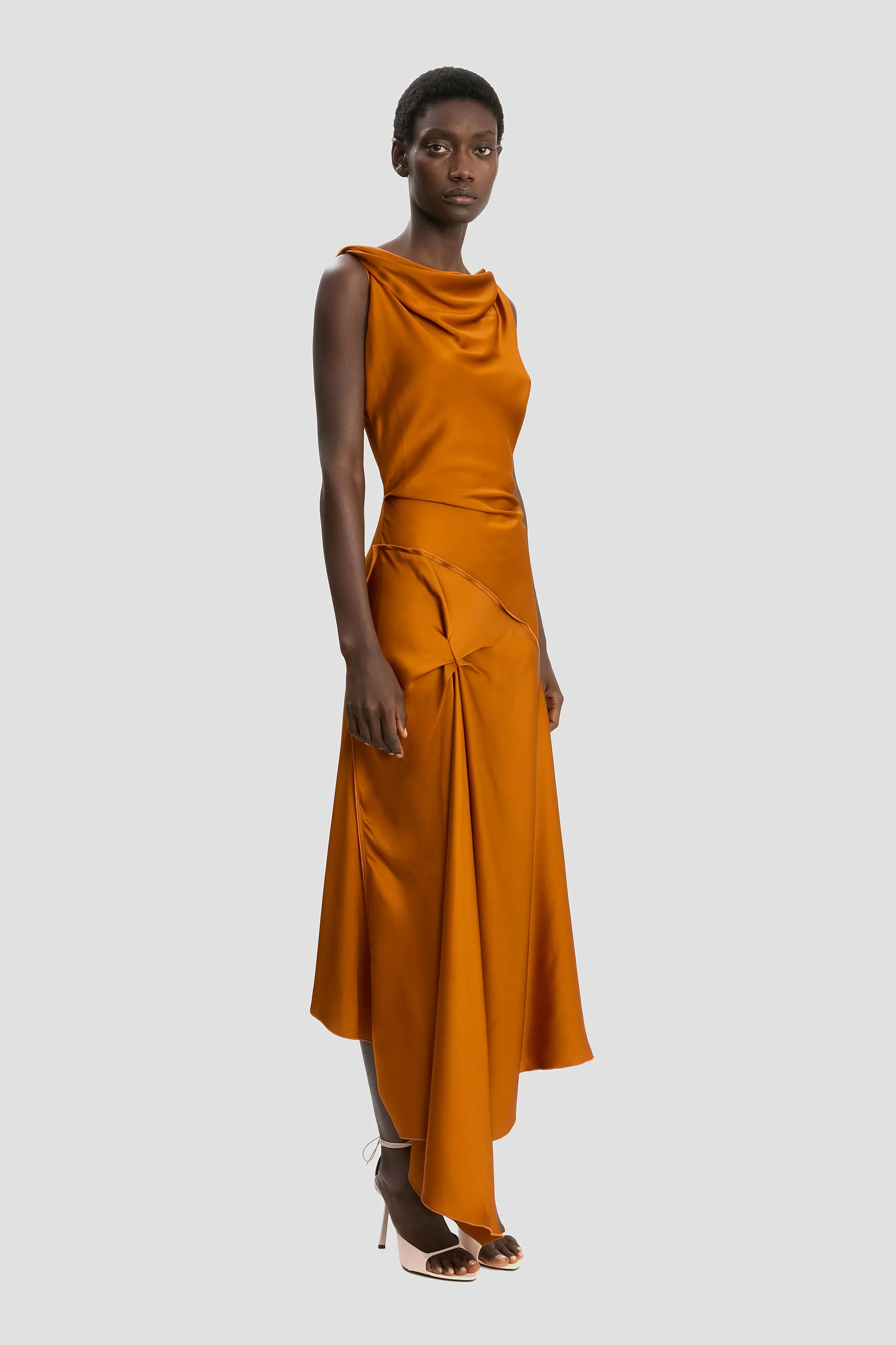 Posy Midi Dress In Bronze sold by Victoria Beckham product image thumbnail 2