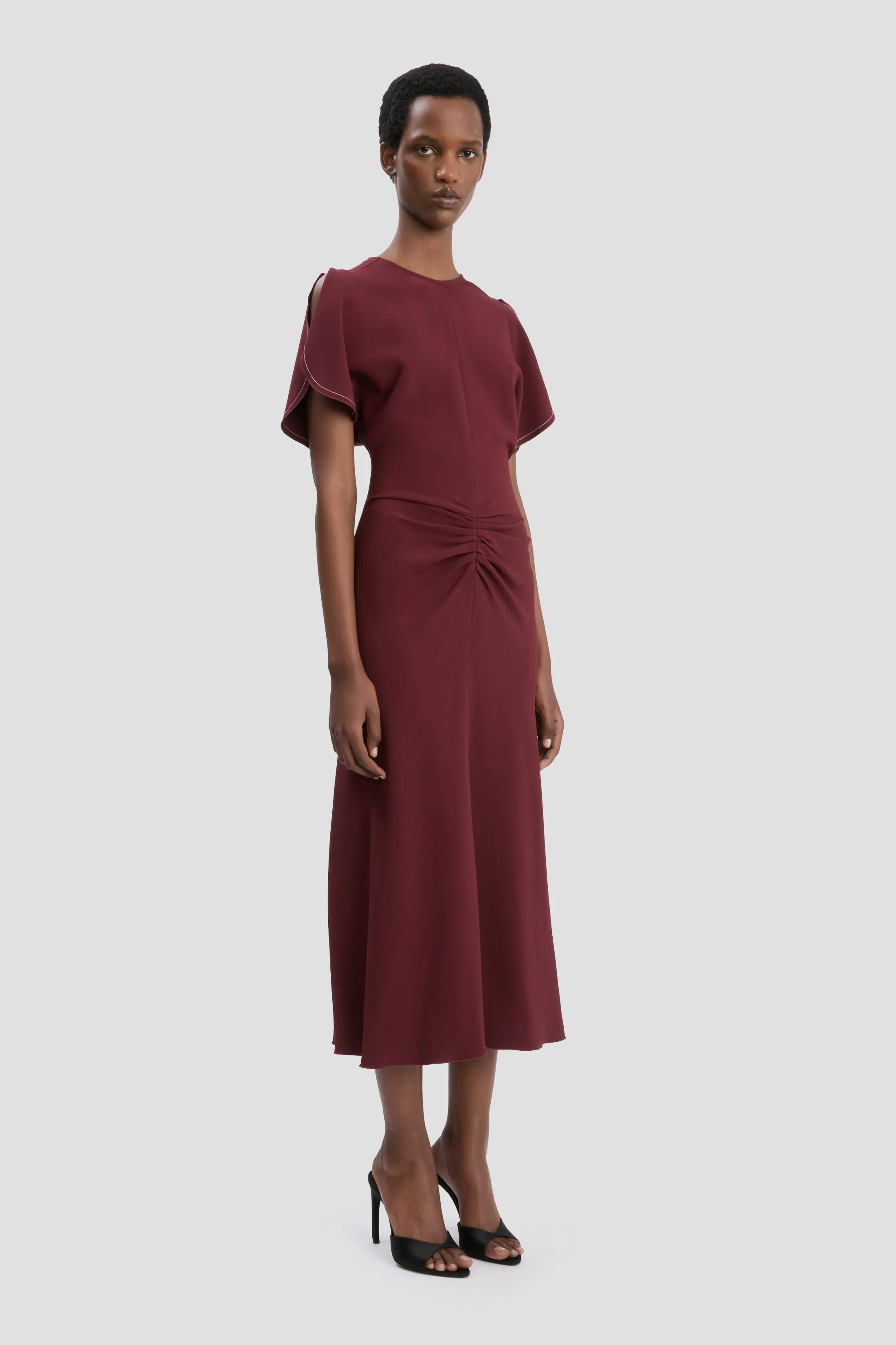 Bela Midi Dress In Cinnabar Red sold by Victoria Beckham product image thumbnail 2