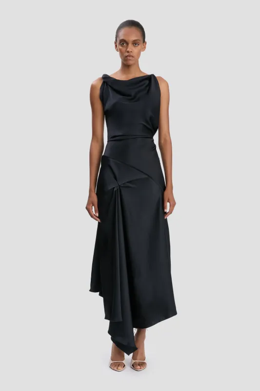 Posy Midi Dress In Navy sold by Victoria Beckham