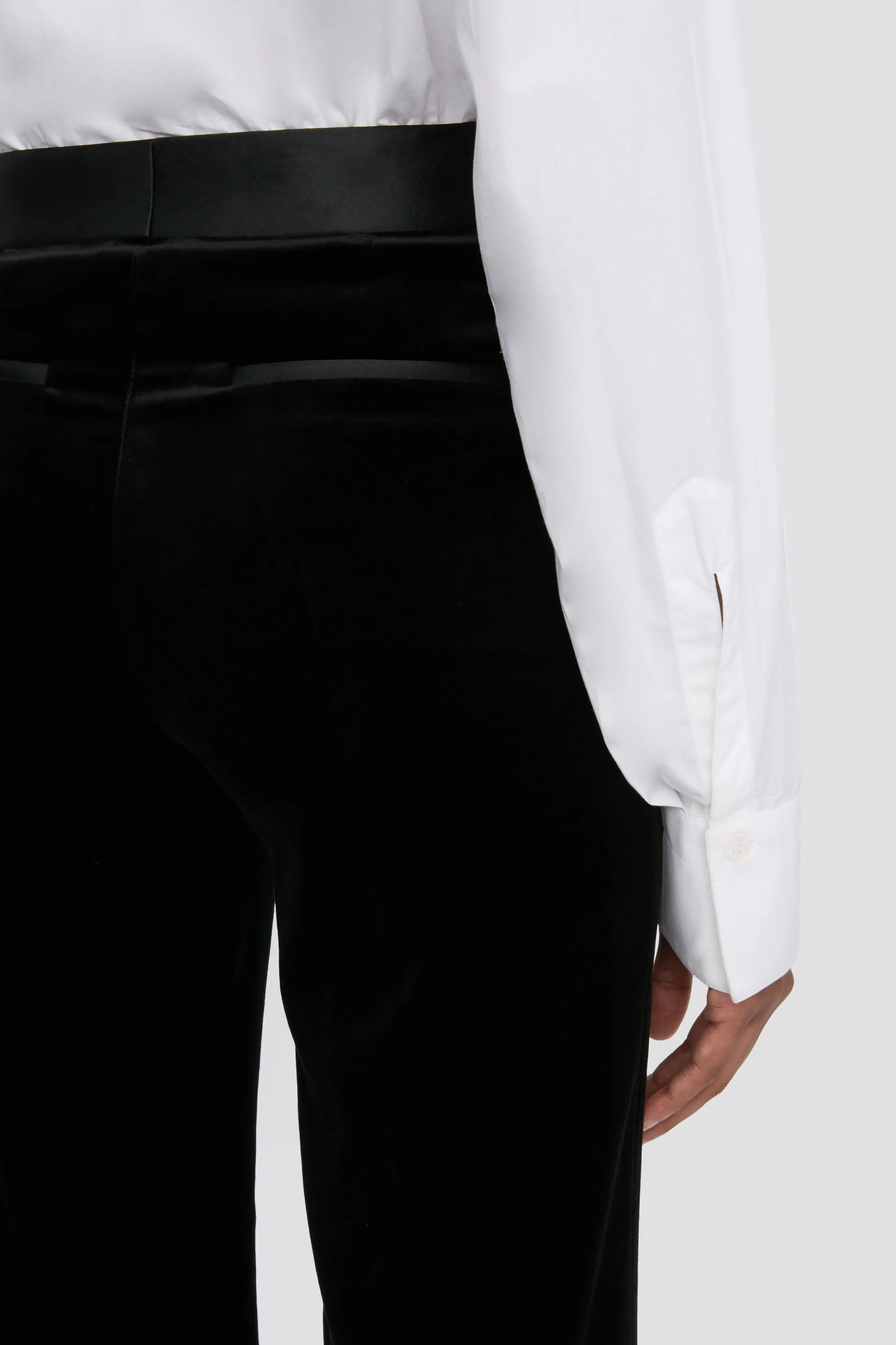 Alina Trouser In Black Velvet sold by Victoria Beckham product image thumbnail 5