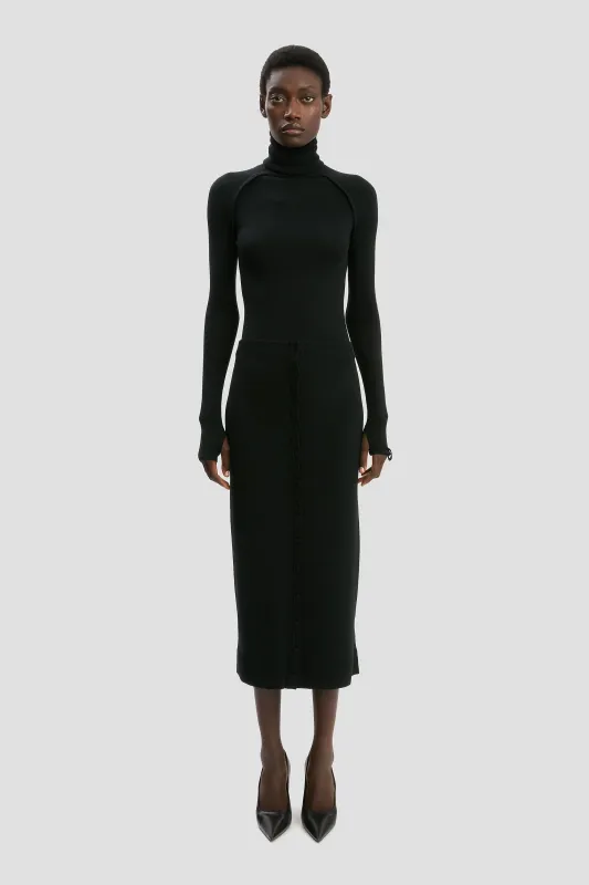 High Neck Jumper In Black sold by Victoria Beckham