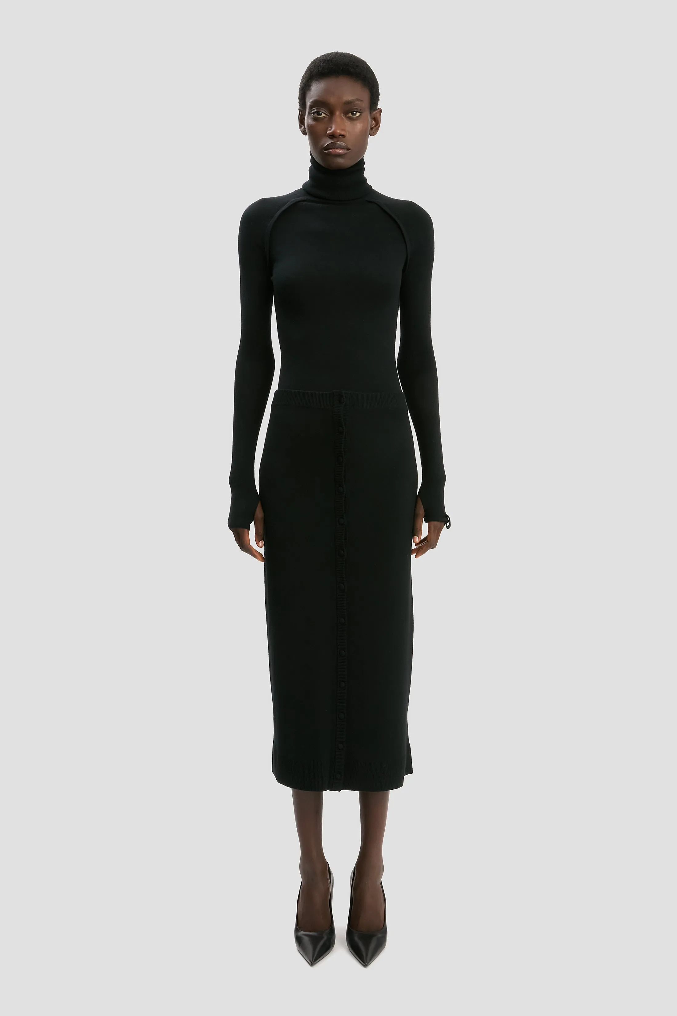 High Neck Jumper In Black sold by Victoria Beckham