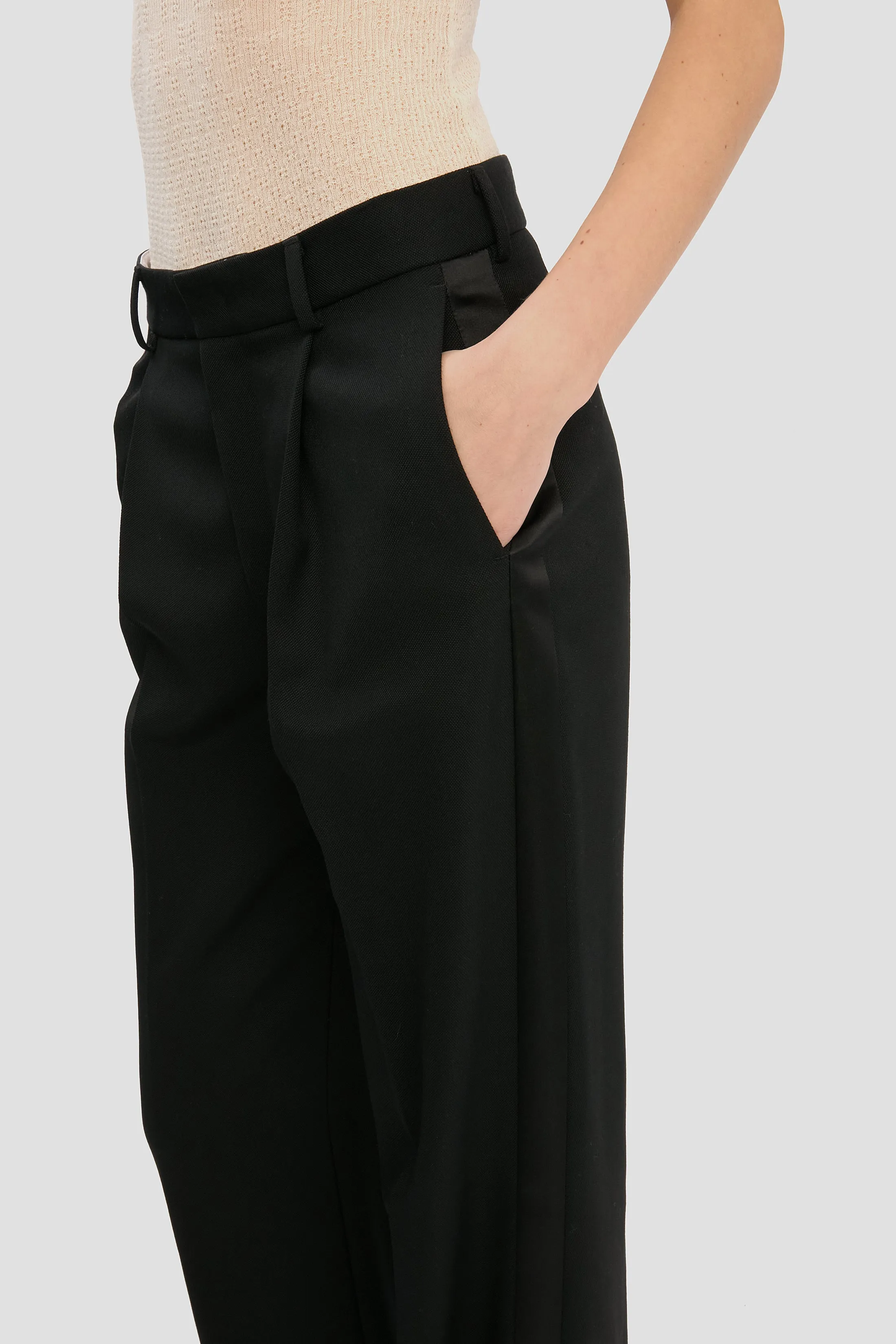 Tailored Straight Leg Trouser In Black sold by Victoria Beckham product image thumbnail 3