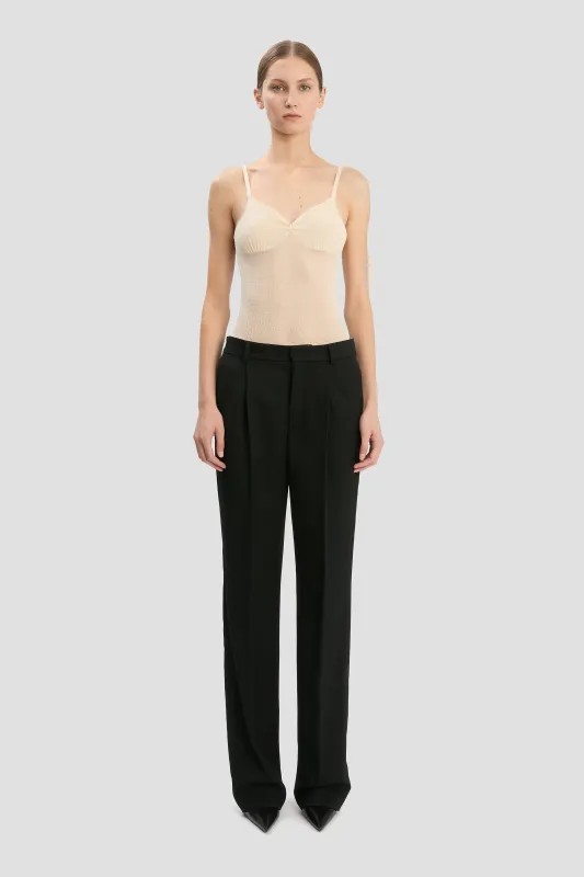 Straight Leg Tailored Trouser In Black sold by Victoria Beckham