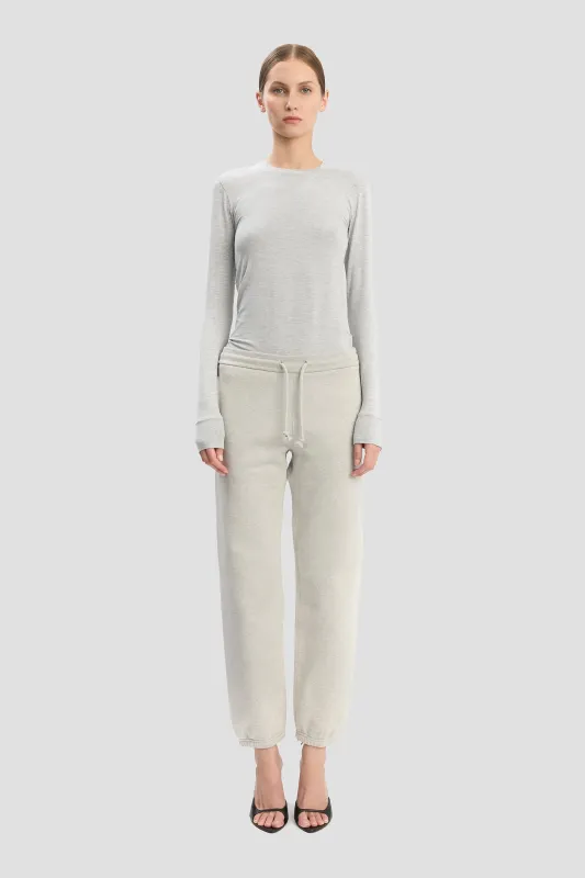 Logo Embroidered Jogger In Grey Marl sold by Victoria Beckham