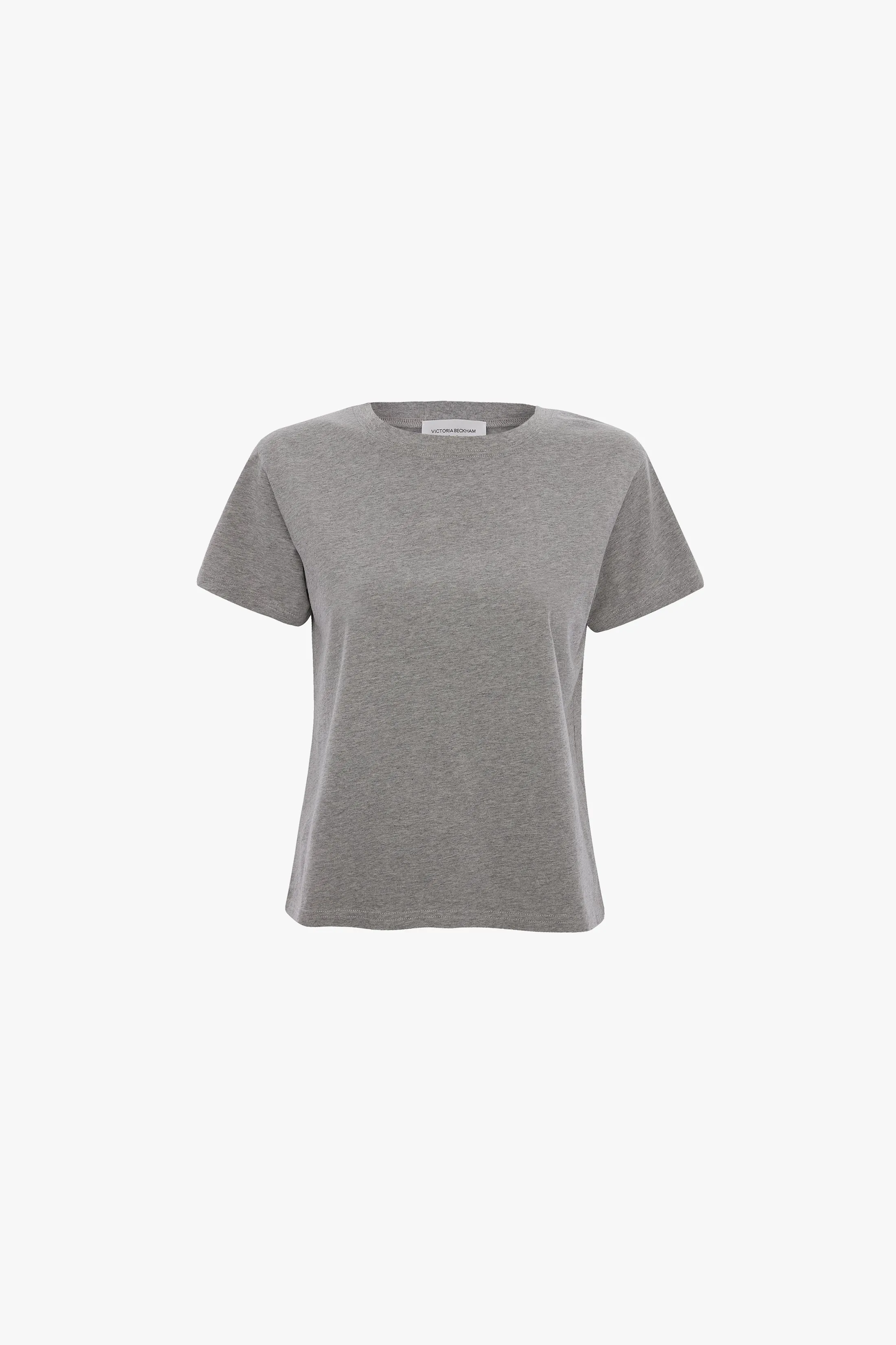 Shrunken Fit T-Shirt In Grey Marl sold by Victoria Beckham product image thumbnail 5
