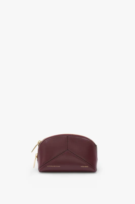 Victoria Mini Travel Pouch In Burgundy Smooth Leather sold by Victoria Beckham
