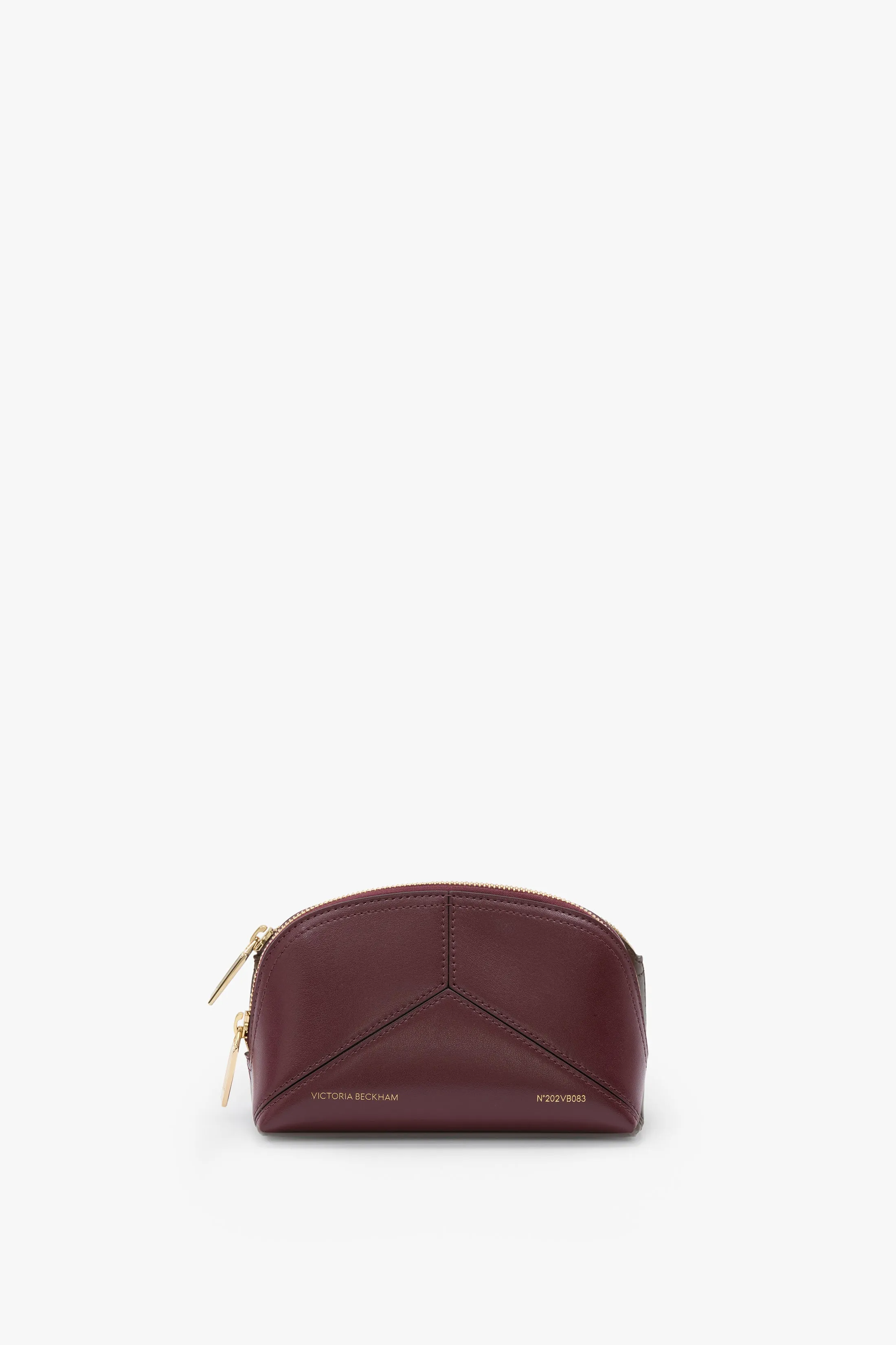 Victoria Mini Travel Pouch In Burgundy Smooth Leather sold by Victoria Beckham