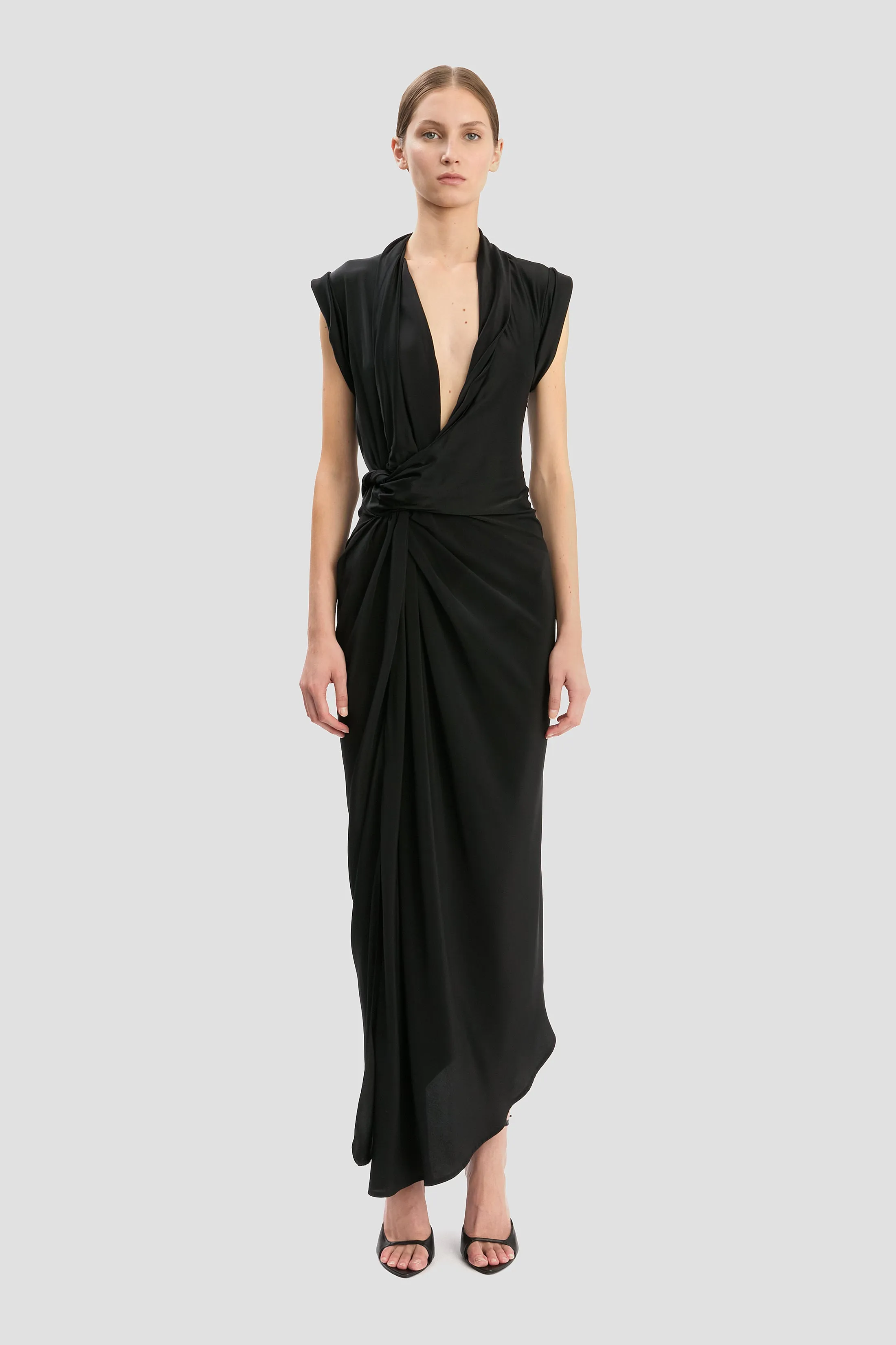 Twist Dress In Black sold by Victoria Beckham