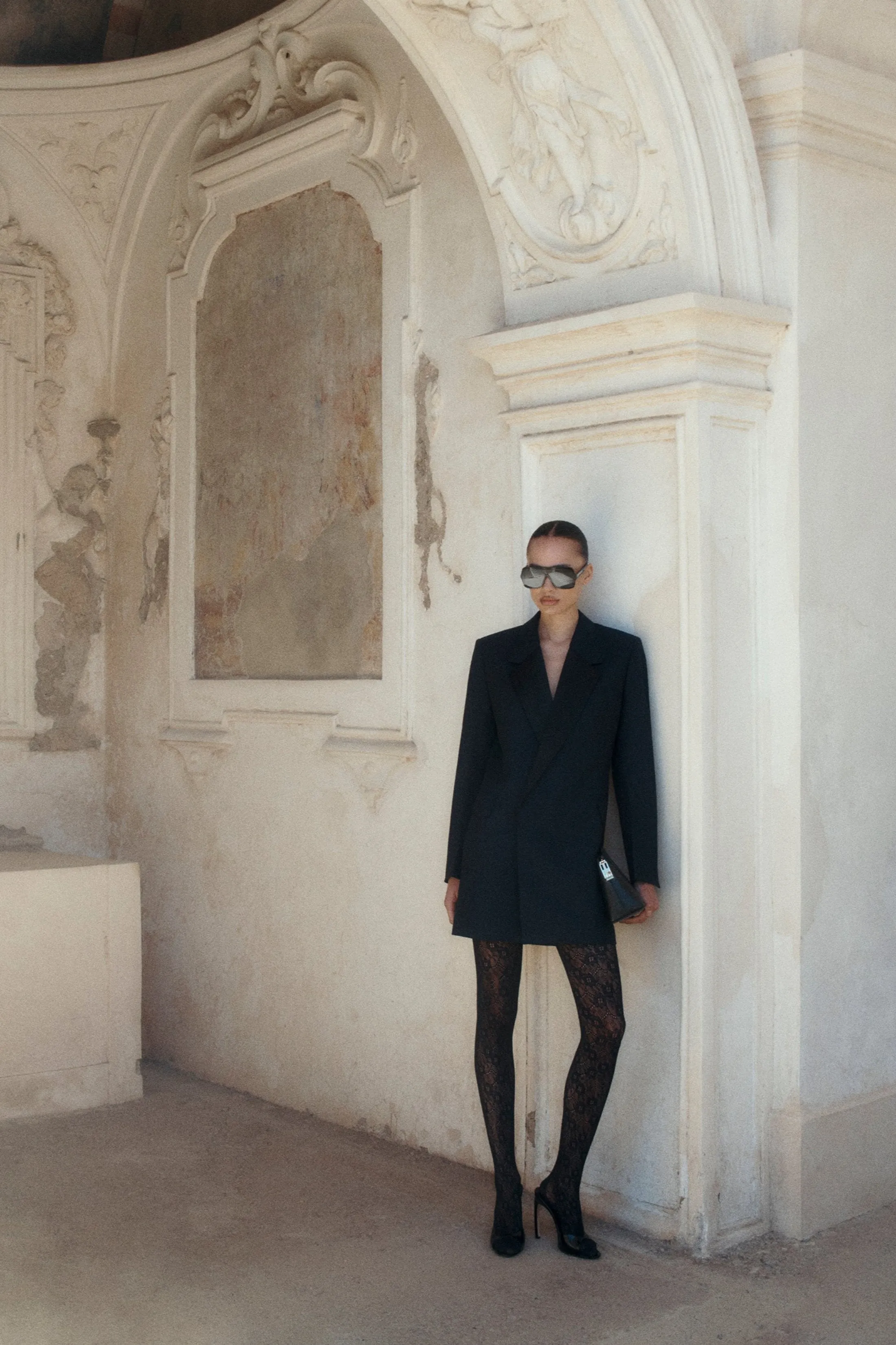 Folded Shoulder Dress In Midnight sold by Victoria Beckham product image thumbnail 4