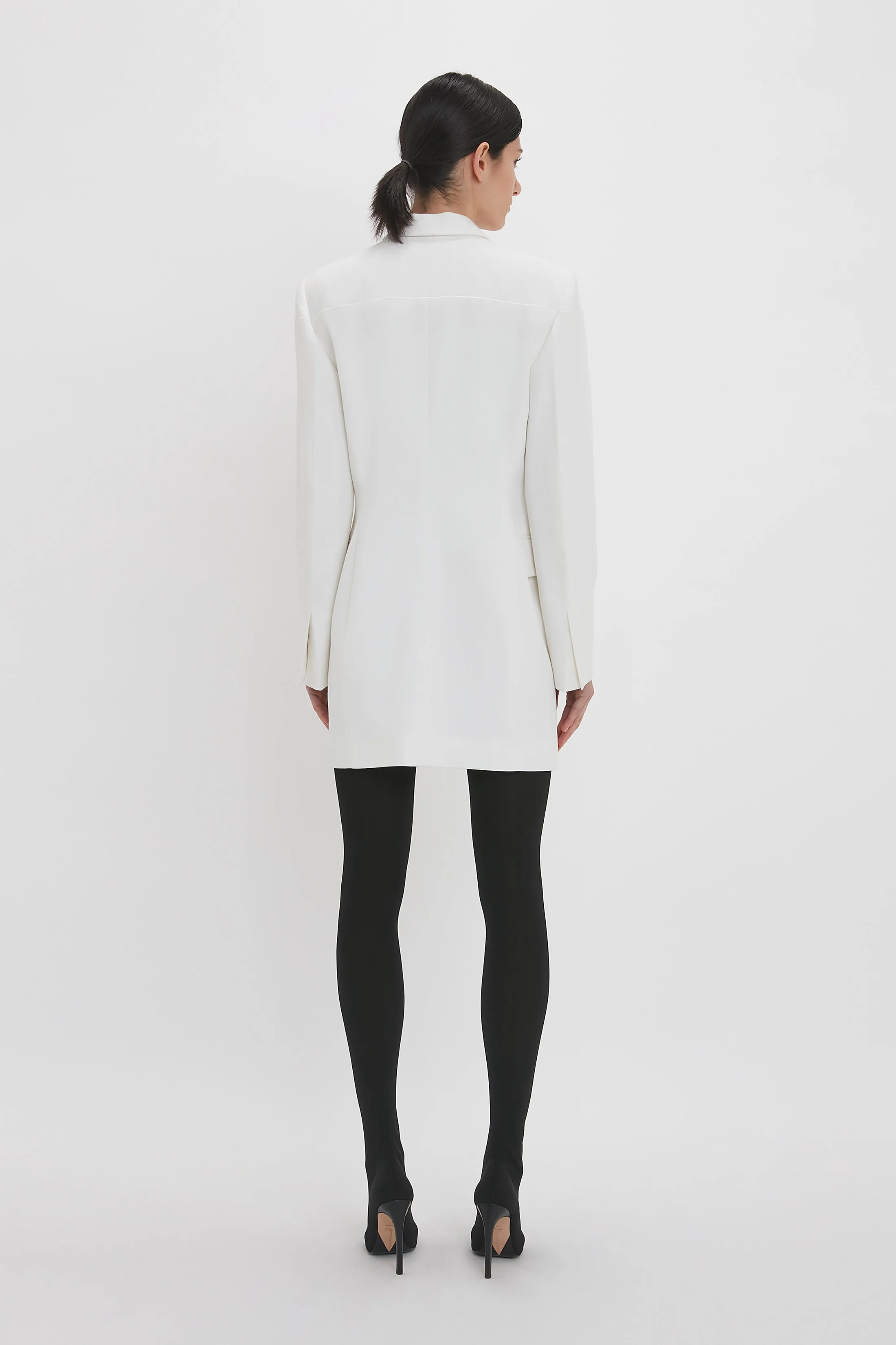 Folded Shoulder Dress In Ivory sold by Victoria Beckham product image thumbnail 4