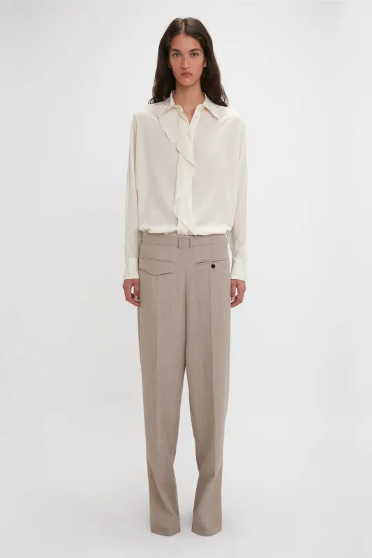 Ruffle Blouse In Ivory sold by Victoria Beckham