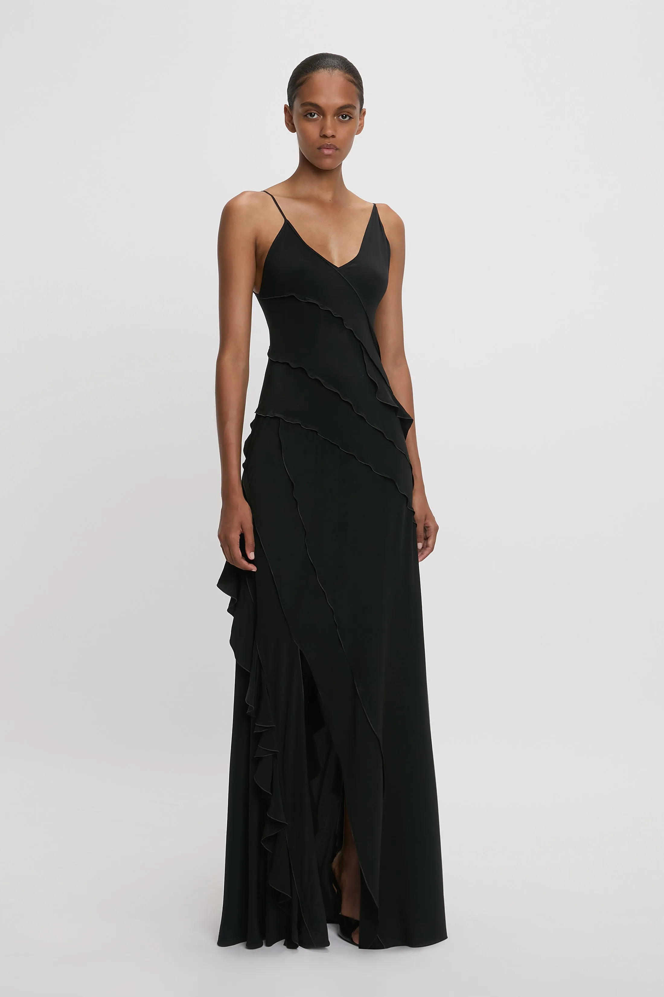 Frill Dress In Black sold by Victoria Beckham product image thumbnail 2