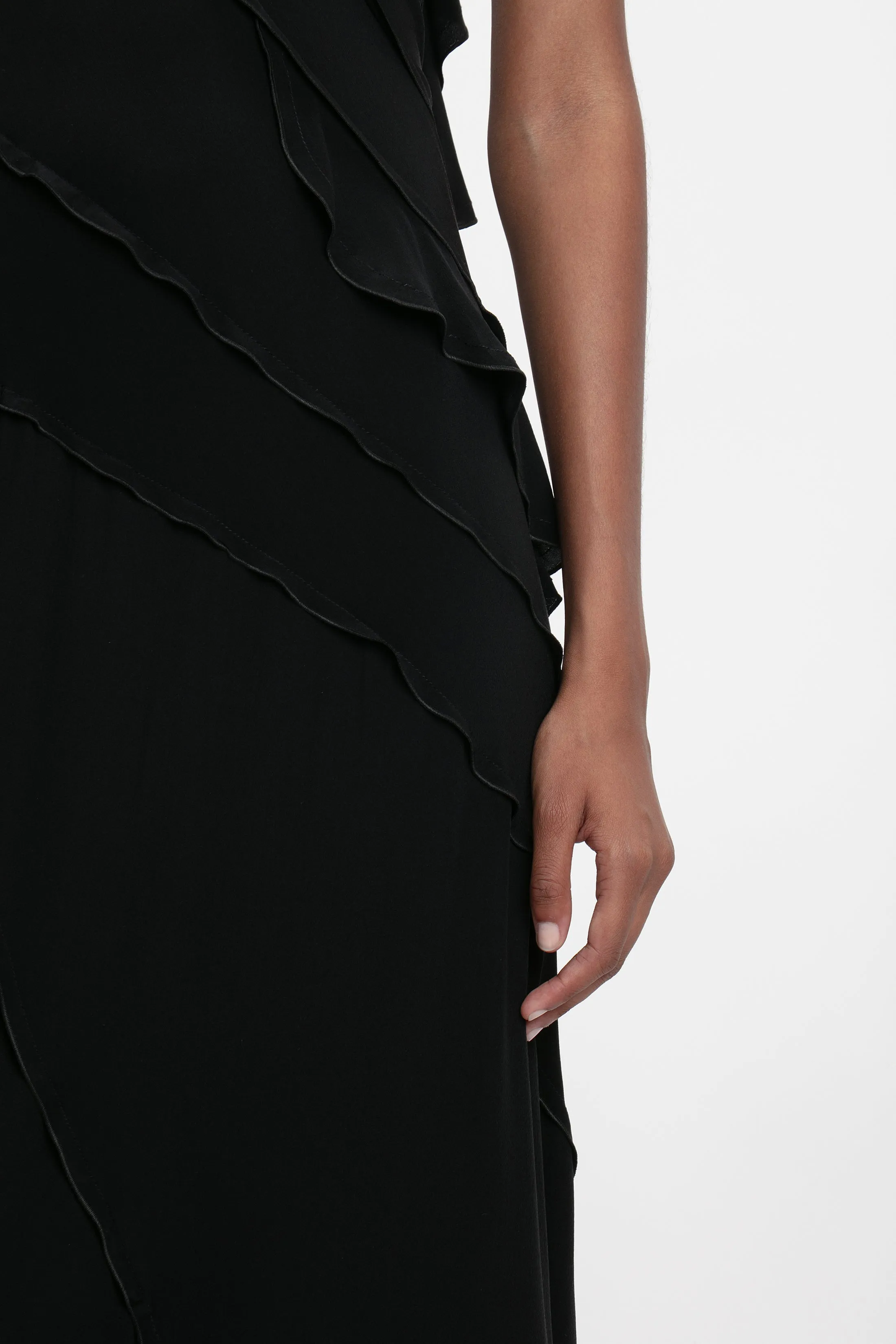 Frill Dress In Black sold by Victoria Beckham product image thumbnail 4