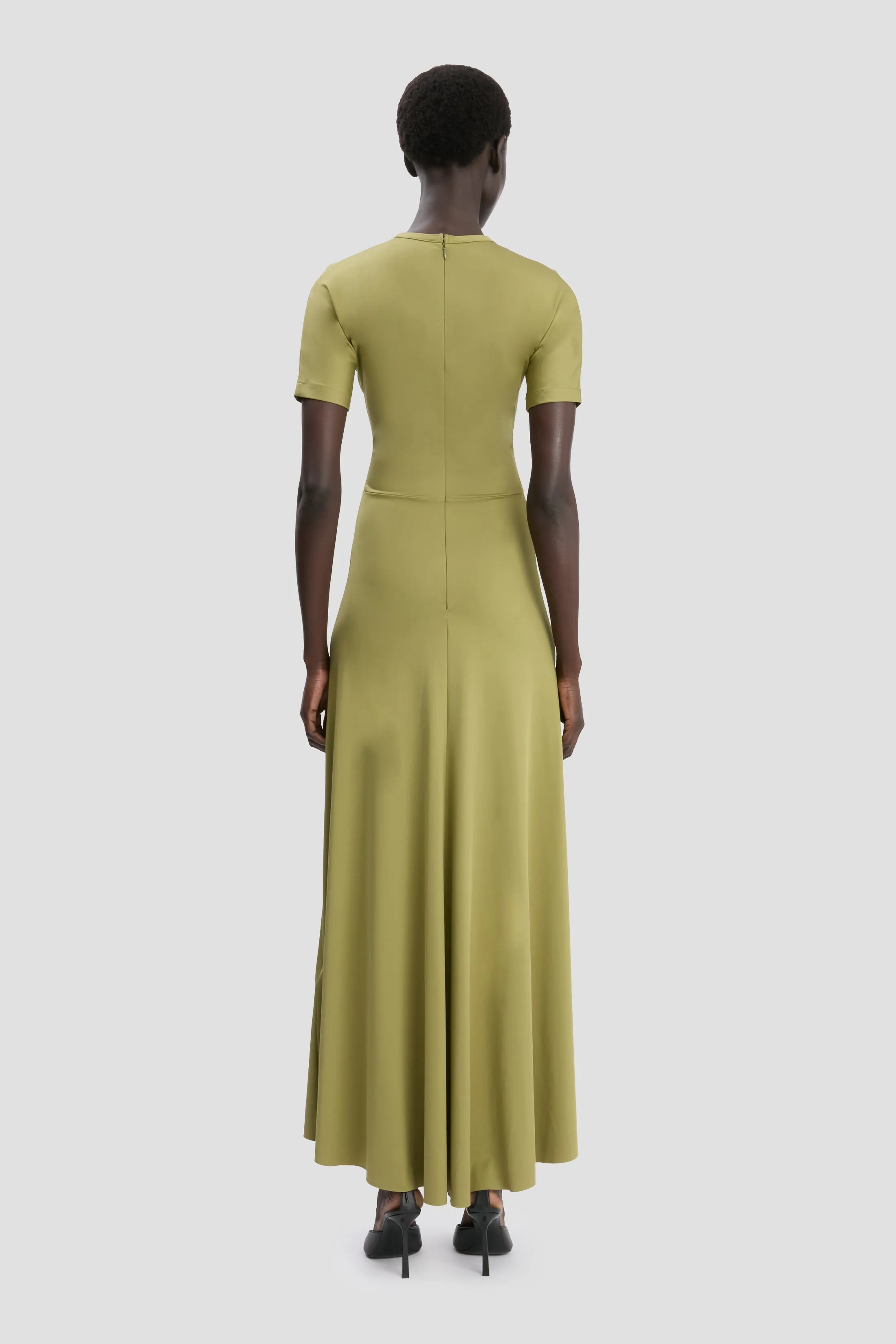 Blaire Midi Dress In Greenfinch sold by Victoria Beckham product image thumbnail 5