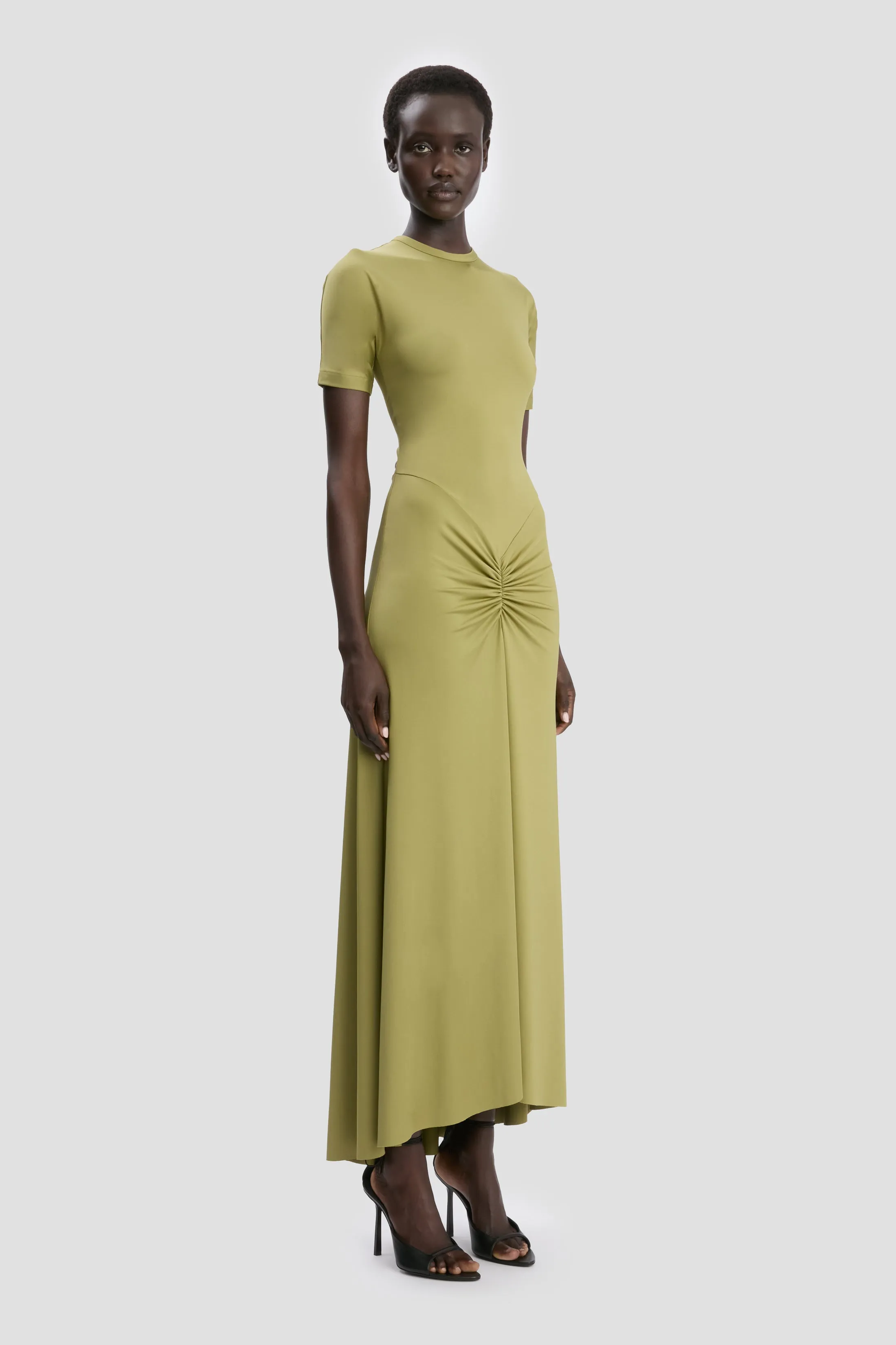 Blaire Midi Dress In Greenfinch sold by Victoria Beckham product image thumbnail 2