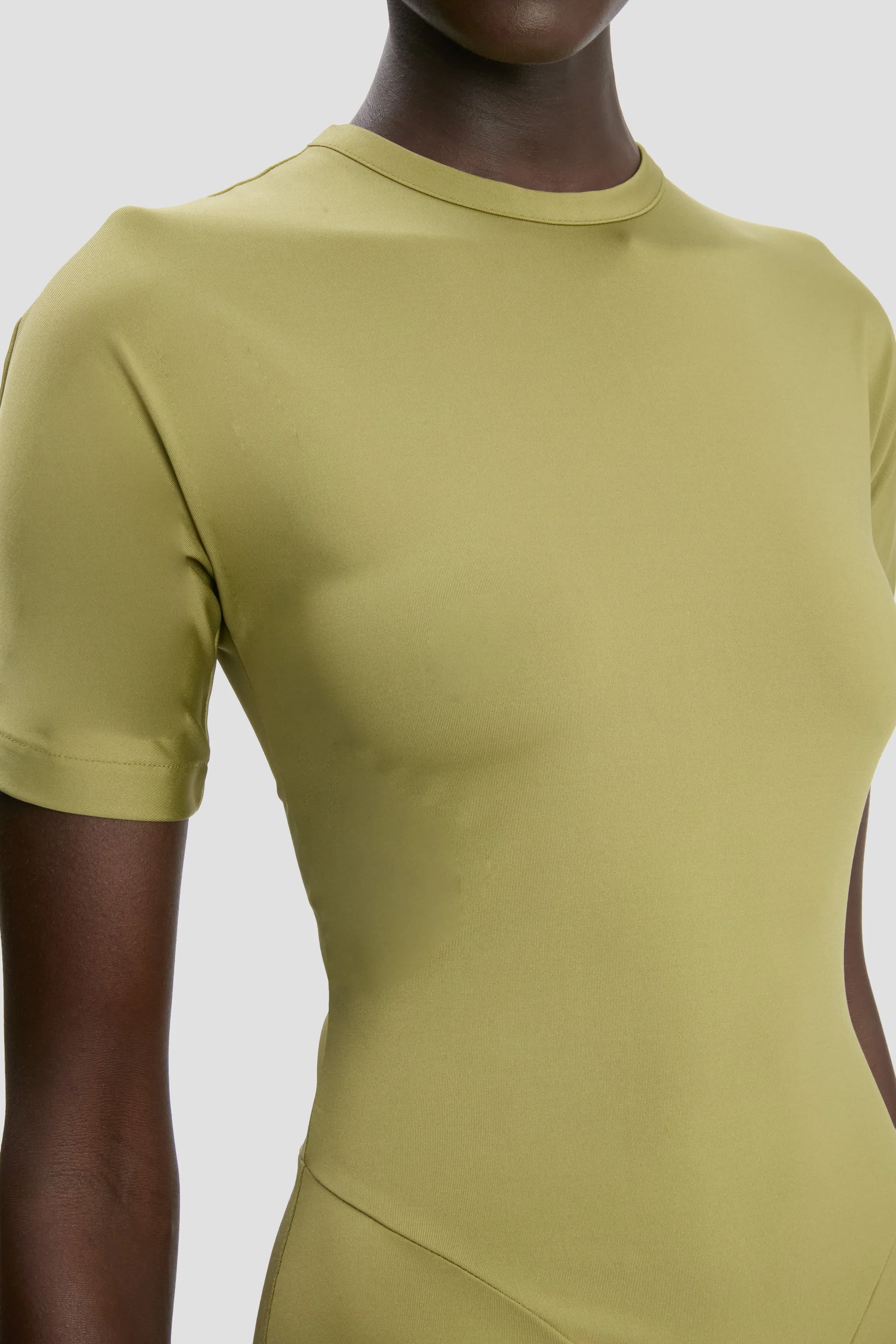 Blaire Midi Dress In Greenfinch sold by Victoria Beckham product image thumbnail 4