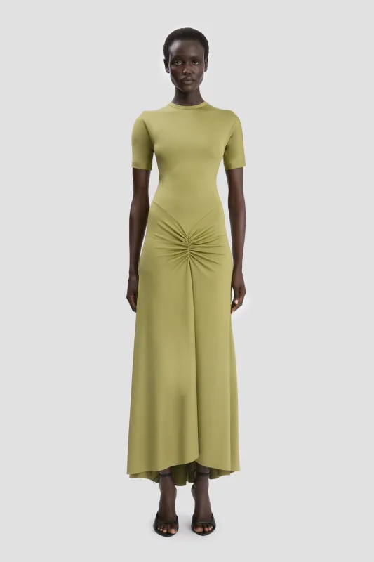 Blaire Midi Dress In Greenfinch sold by Victoria Beckham