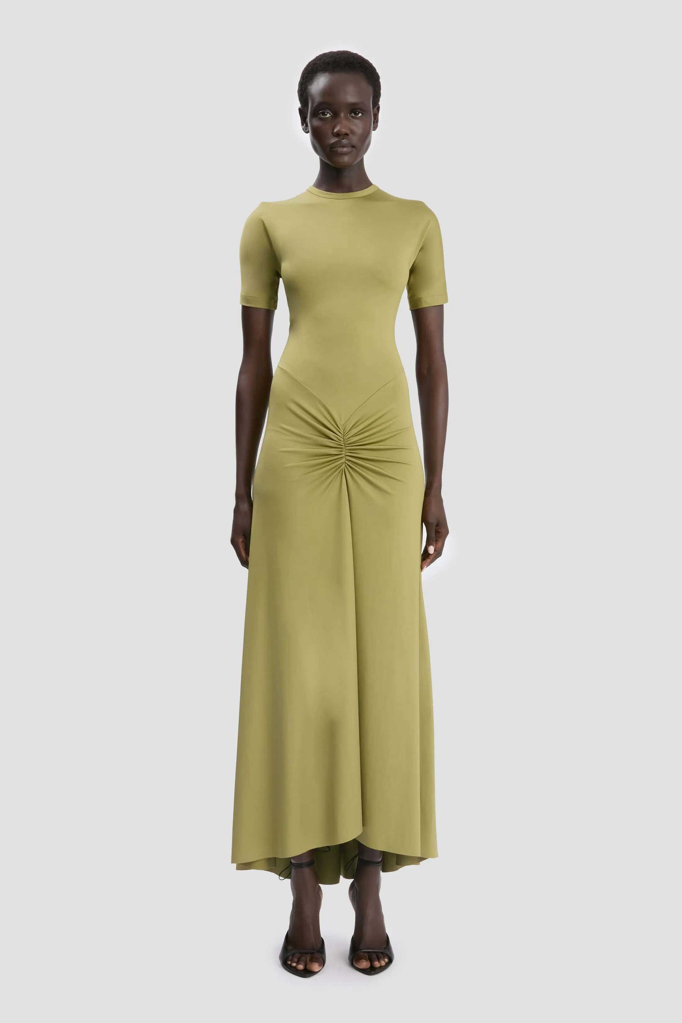 Blaire Midi Dress In Greenfinch sold by Victoria Beckham