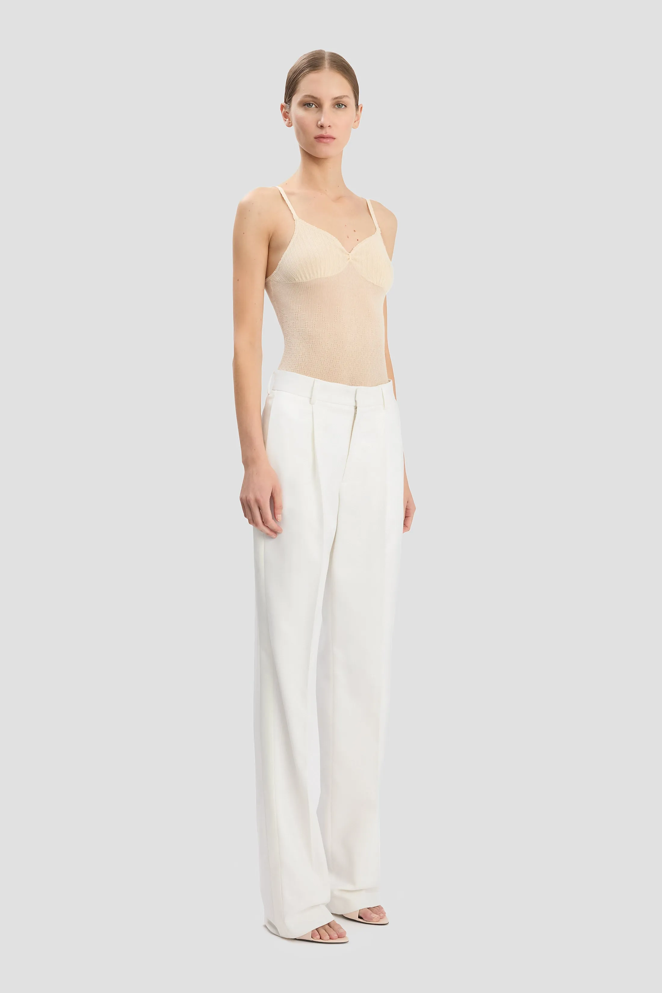 Tailored Straight Leg Trouser In Ivory sold by Victoria Beckham product image thumbnail 2