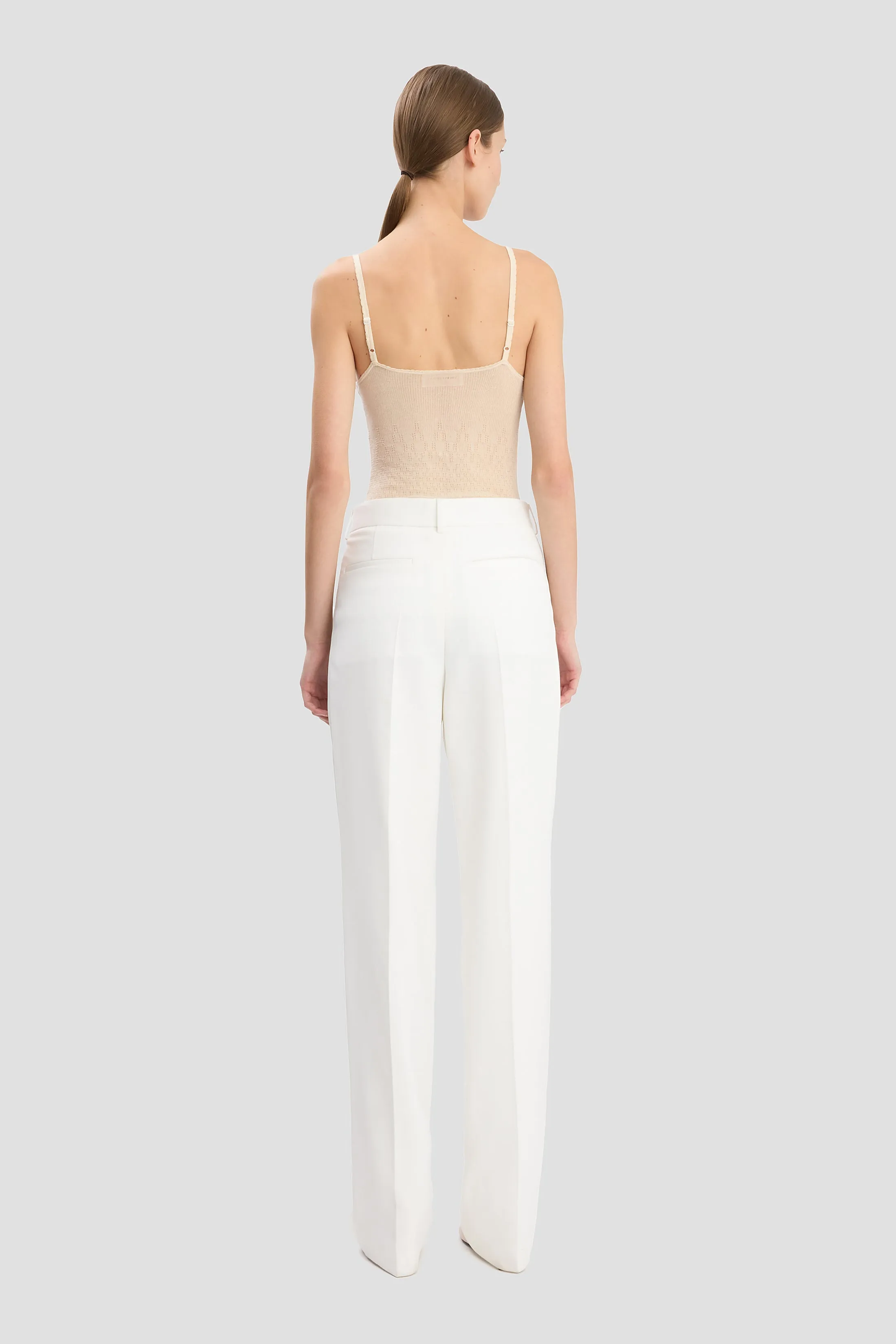Tailored Straight Leg Trouser In Ivory sold by Victoria Beckham product image thumbnail 3