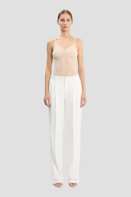 Straight Leg Tailored Trouser In Ivory sold by Victoria Beckham