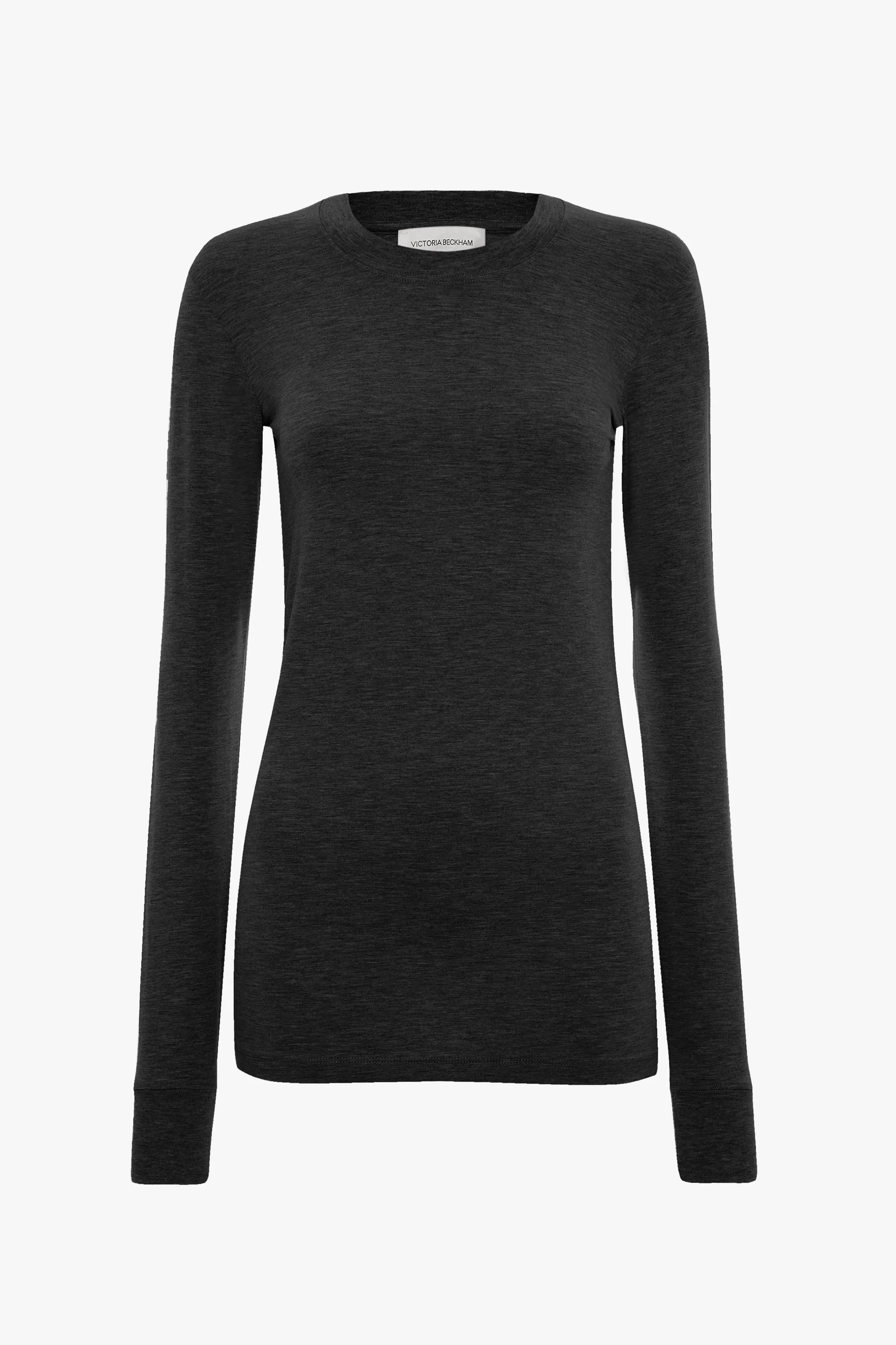 Long Sleeve T-Shirt In Black sold by Victoria Beckham product image thumbnail 5