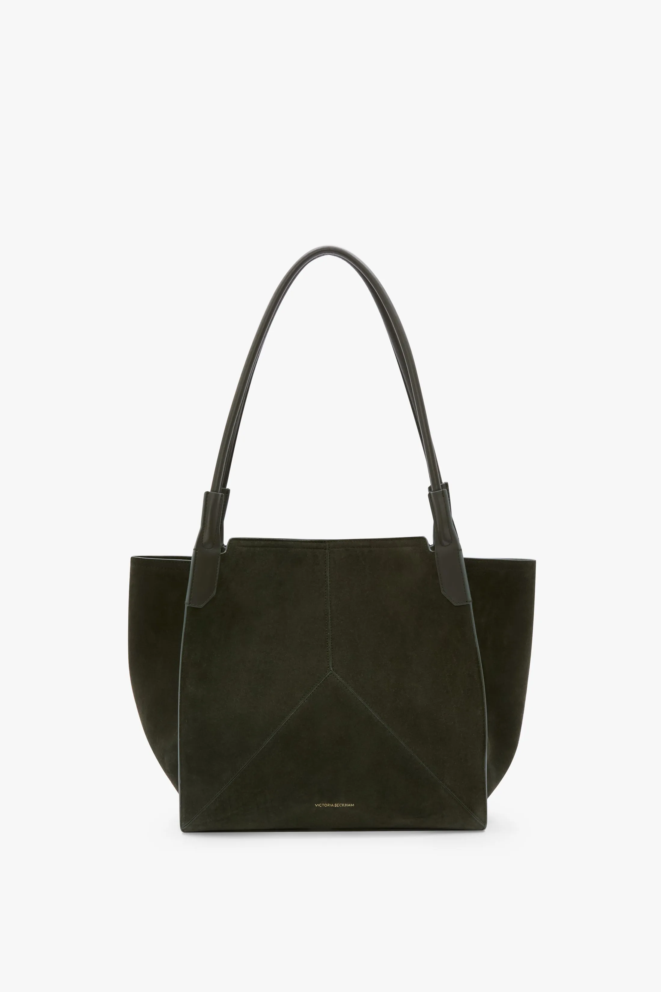Victoria Tote Bag In Dark Olive Suede sold by Victoria Beckham