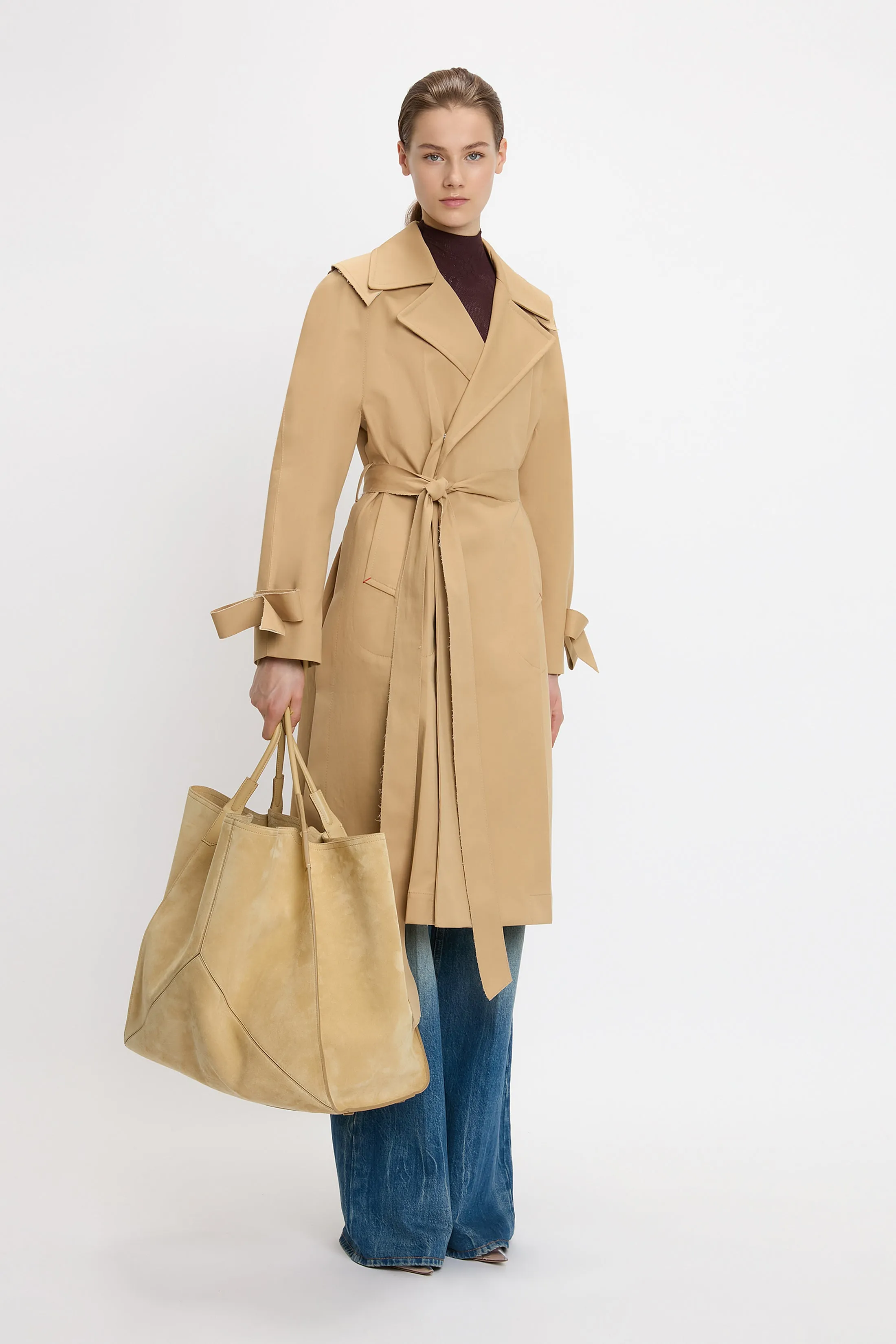 Victoria Travel Tote Bag In Sand Suede sold by Victoria Beckham product image thumbnail 3