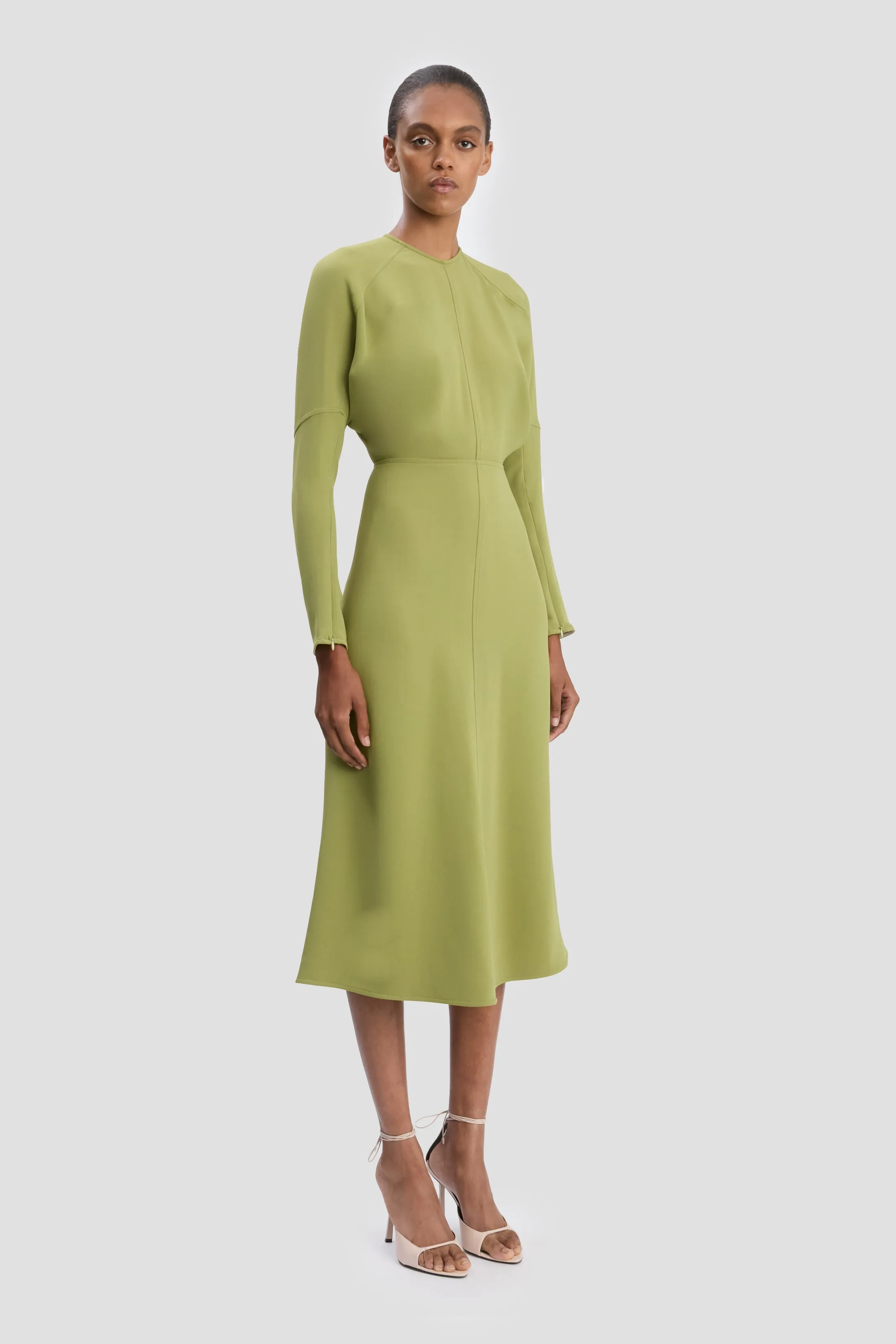 Dolman Midi Dress In Greenfinch sold by Victoria Beckham product image thumbnail 2