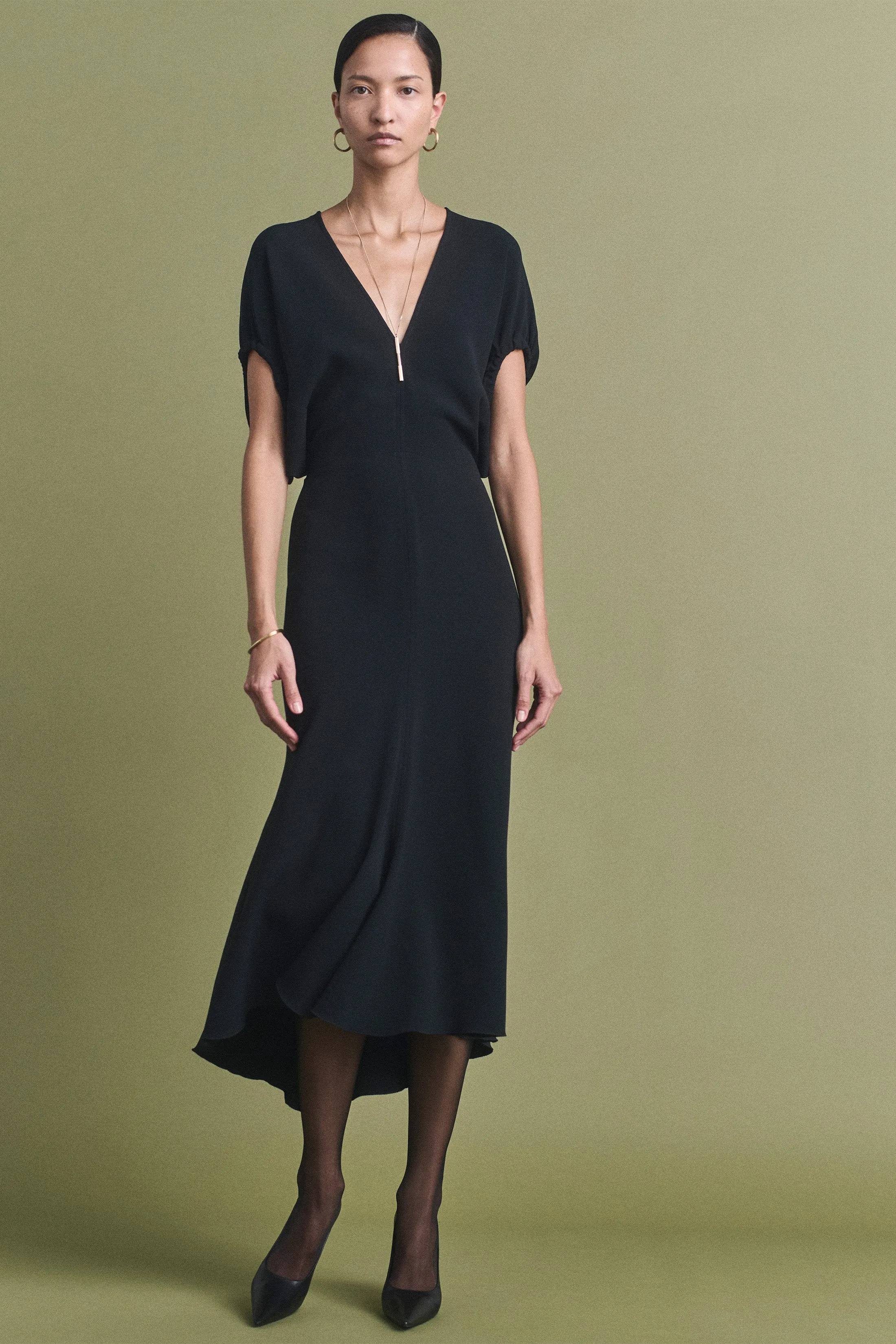 Edith Midi Dress In Black sold by Victoria Beckham product image thumbnail 2