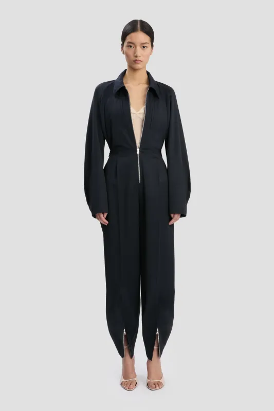 Cargo Jumpsuit In Navy made by Victoria Beckham