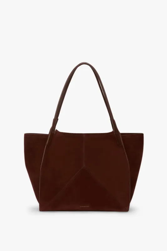 Large Victoria Tote Bag In Dark Brown Suede sold by Victoria Beckham