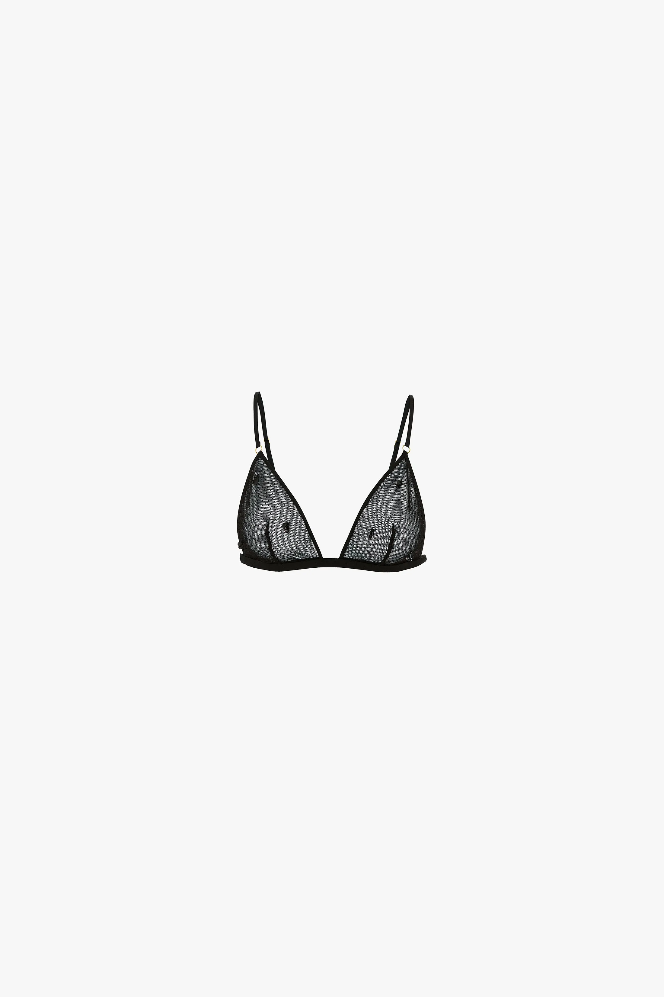 Sequin Detail Mesh Bra In Black sold by Victoria Beckham