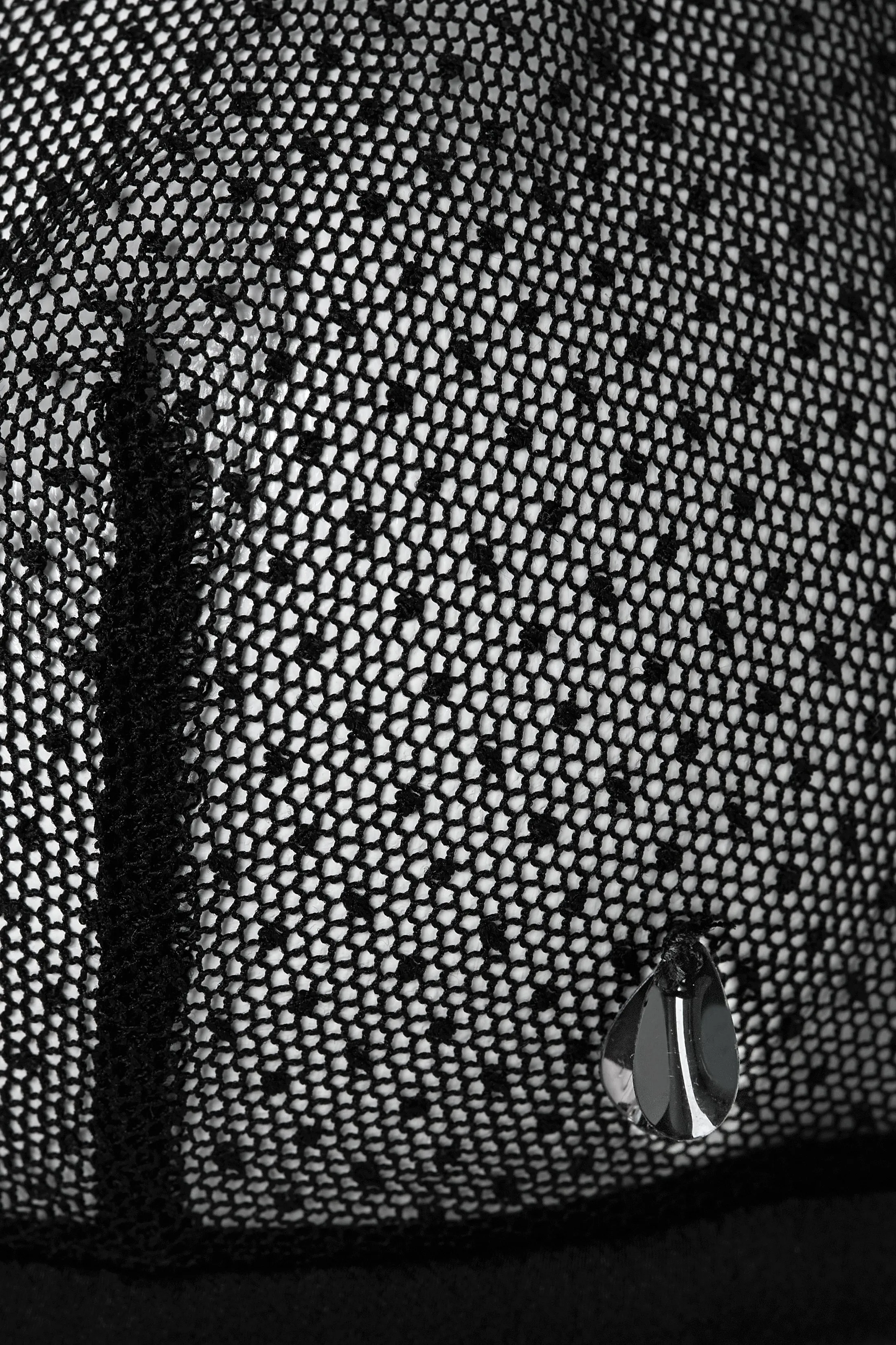 Sequin Detail Mesh Bra In Black sold by Victoria Beckham product image thumbnail 2